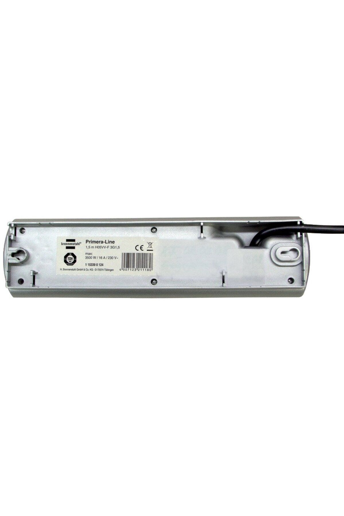 Brennenstuhl-Multipriza Primera-Line Technics 10 prize, Intrerupator, 2m, Argintiu 4