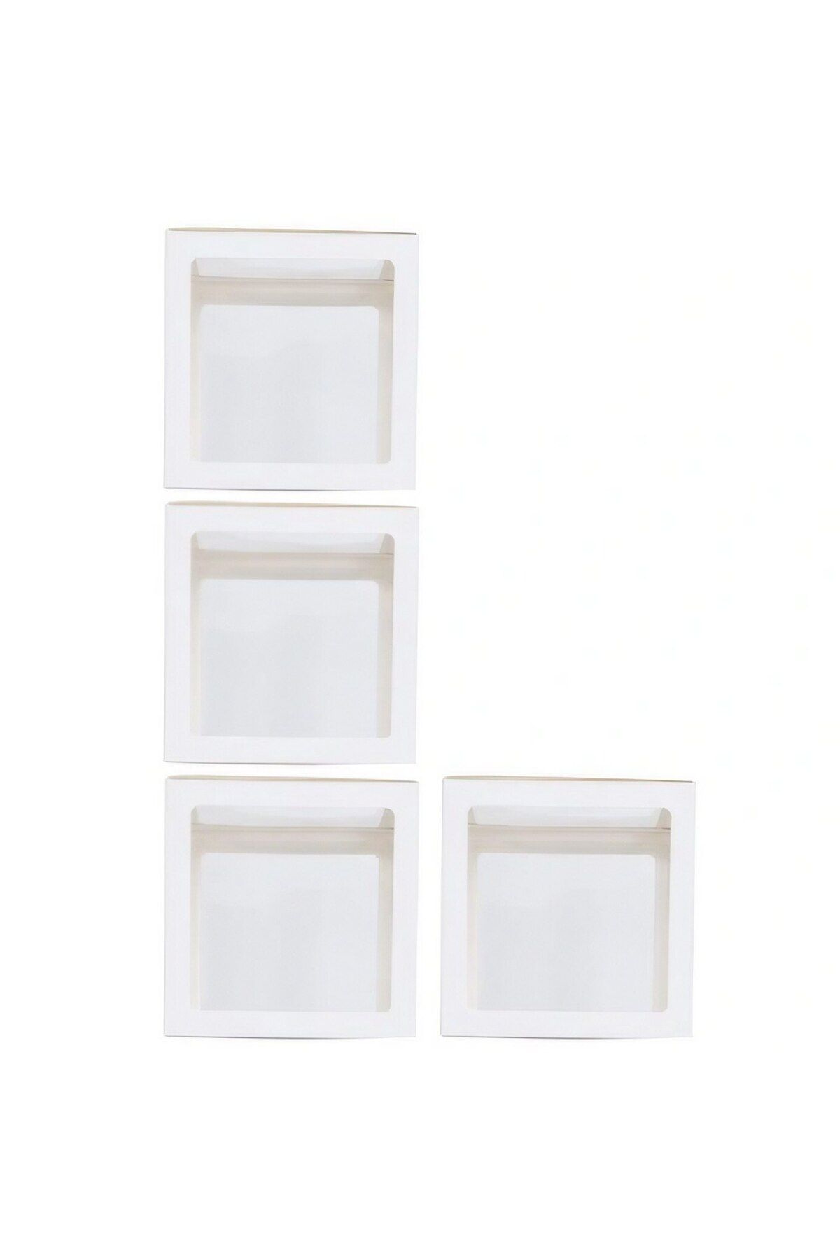 Terra-Set 4 Cutii pentru Baloane, Model Simplu, Tematica Aniversare, Cuburi Decorative din Plastic, 30 x 3 4
