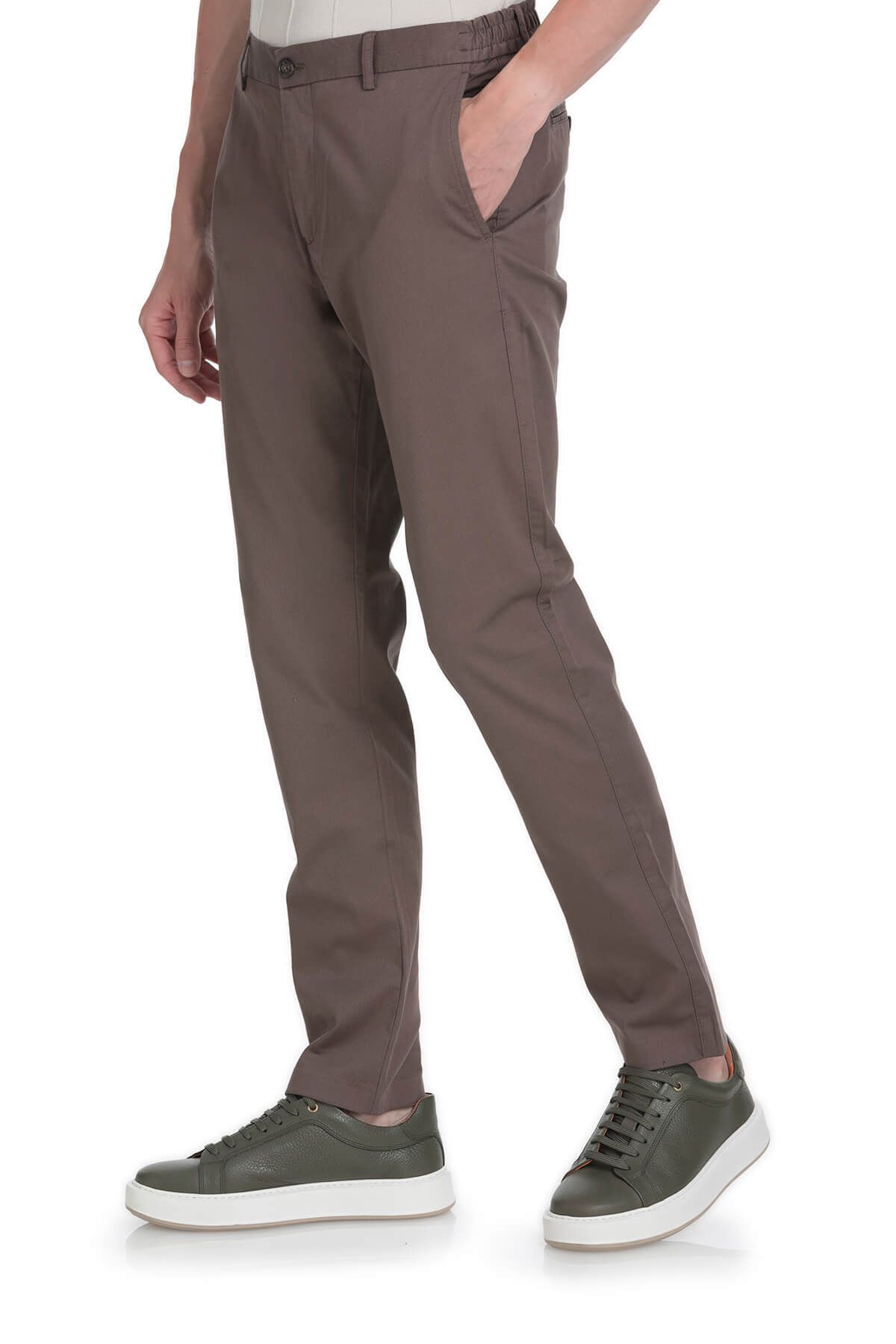 Hatemoğlu-Mink Relaxed Cut Cotton Jogger Pants with Side Pockets 3