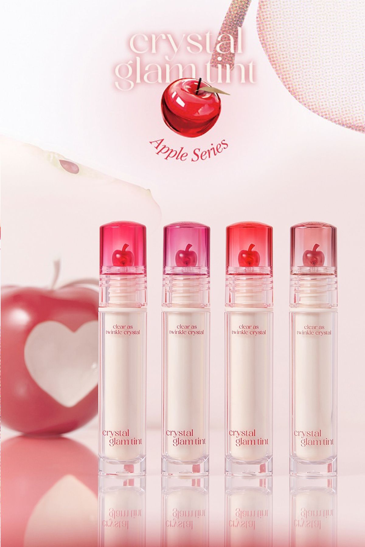 CLIO-Intense Shimmer Tint Without Sticky Feeling Crystal Glam Tint (17 Classic Apple) Appleseries 8