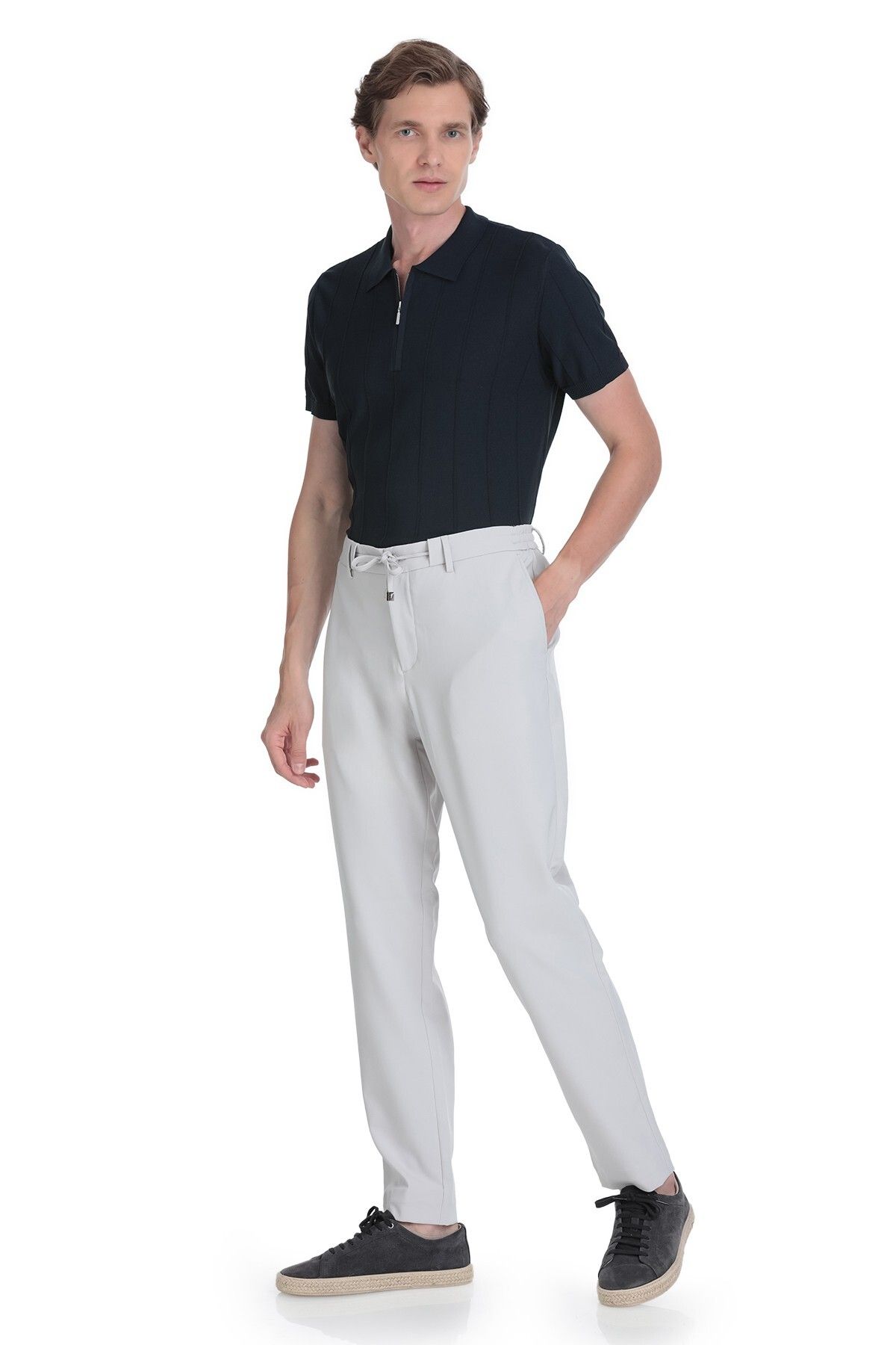 Hatemoğlu-Stone Relaxed Cut Jogger Pants with Side Pockets 2
