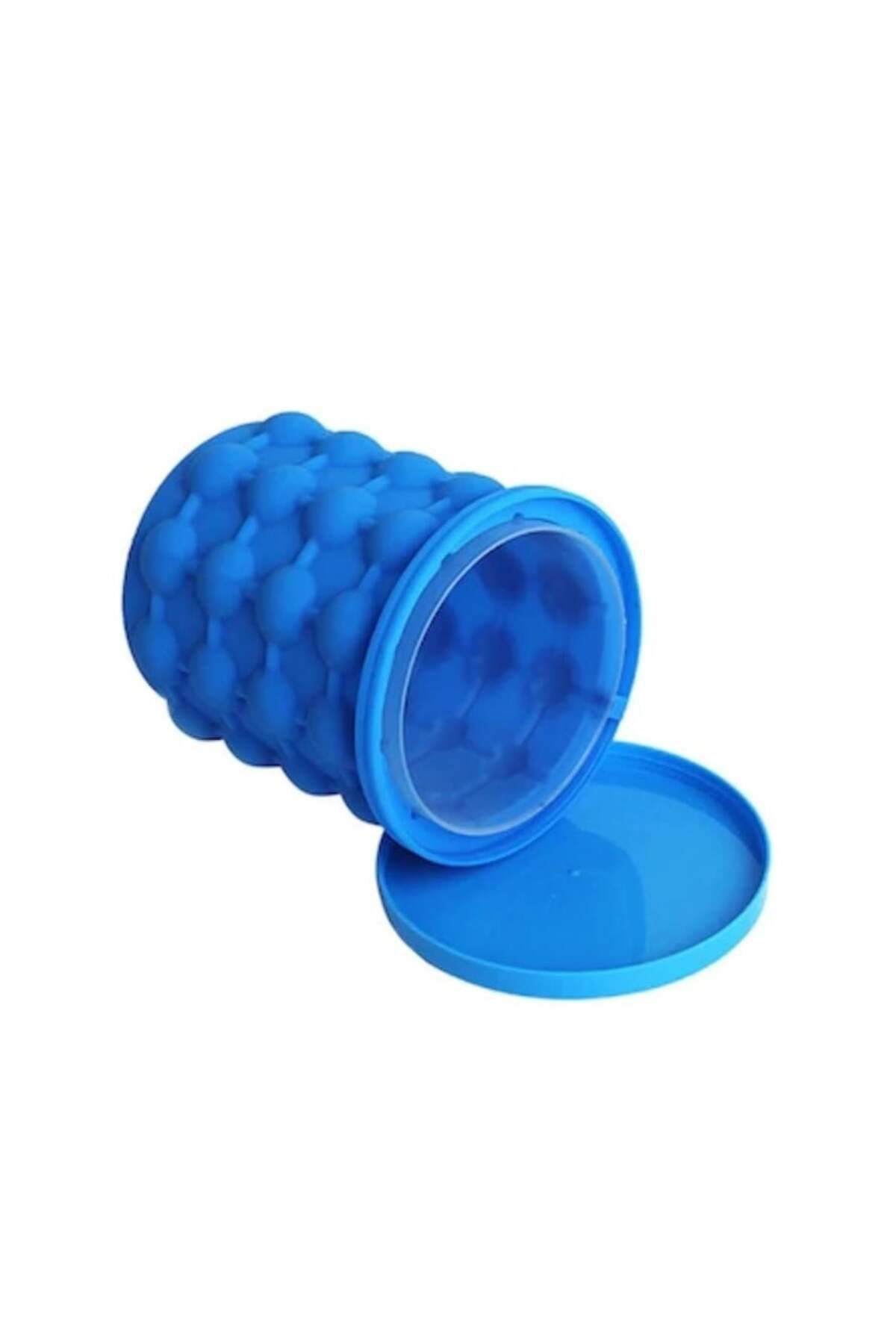 FOXMAG24-Aparat de gheață Smart Ice Cube, tip shaker, silicon, capac inclus, 120 cuburi, albastru, 14x13 cm 1