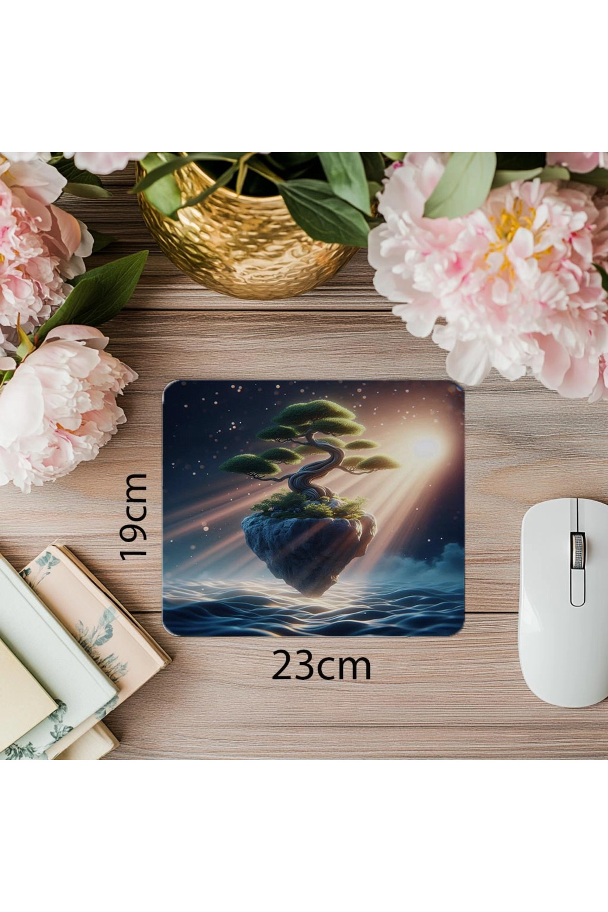Luluyen-Minimal Mouse Pad in Harmony with Nature - 19X23 cm 2 mm Rectangular Imported Printed Mouse Pad 1