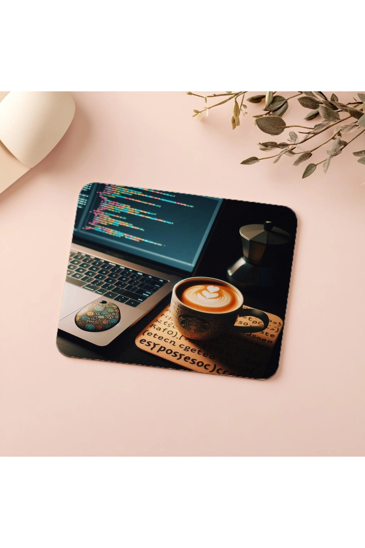 Luluyen-Office Style with Code Themed Mouse Pad - 19X23 cm 2 mm Rectangle Imported Printed Mouse Pad 5