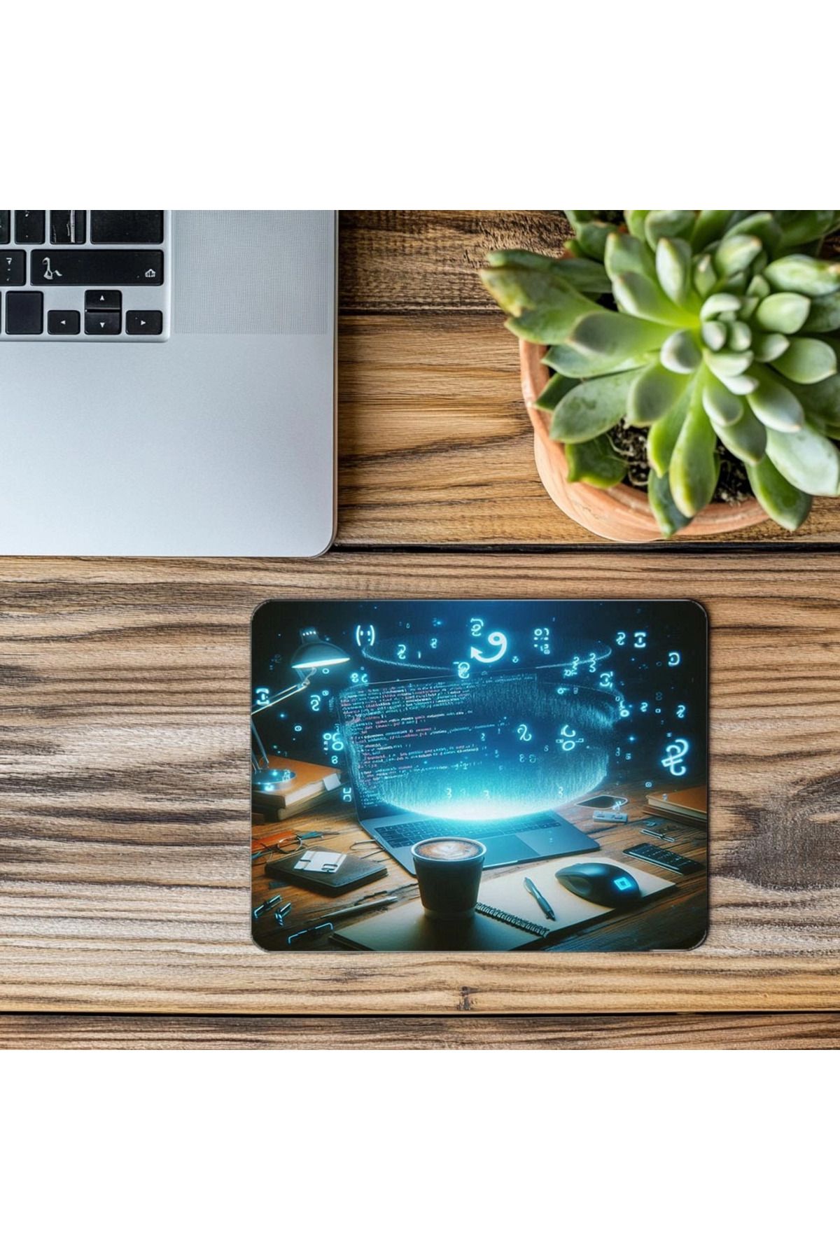 Luluyen-Mousepad Dark Command Array în lumină albastră - 19x23cm 2mm dreptunghiulară importată imprimată mouse pad 3