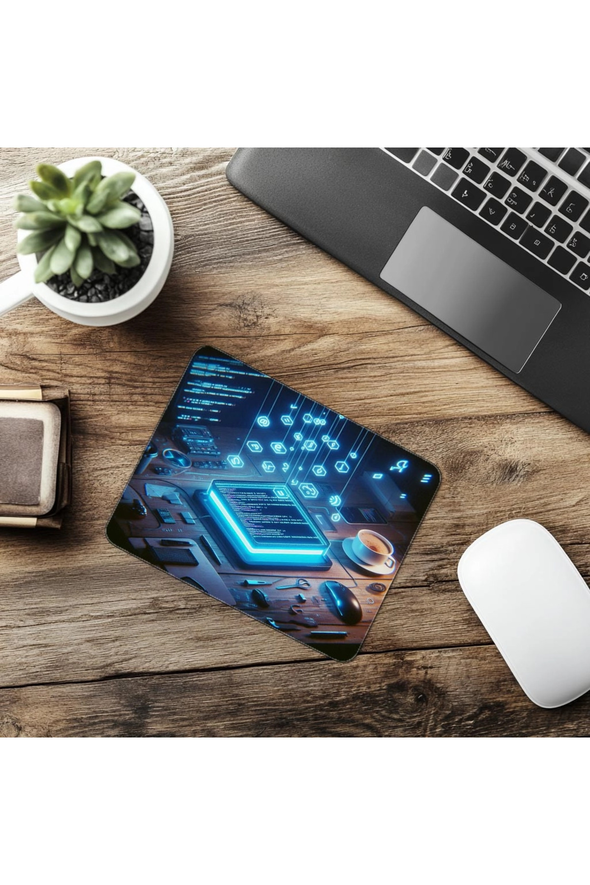 Luluyen-Hover Terminal Themed Software Mouse Pad - 19X23 cm 2 mm Rectangular Imported Printed Mouse Pad 6
