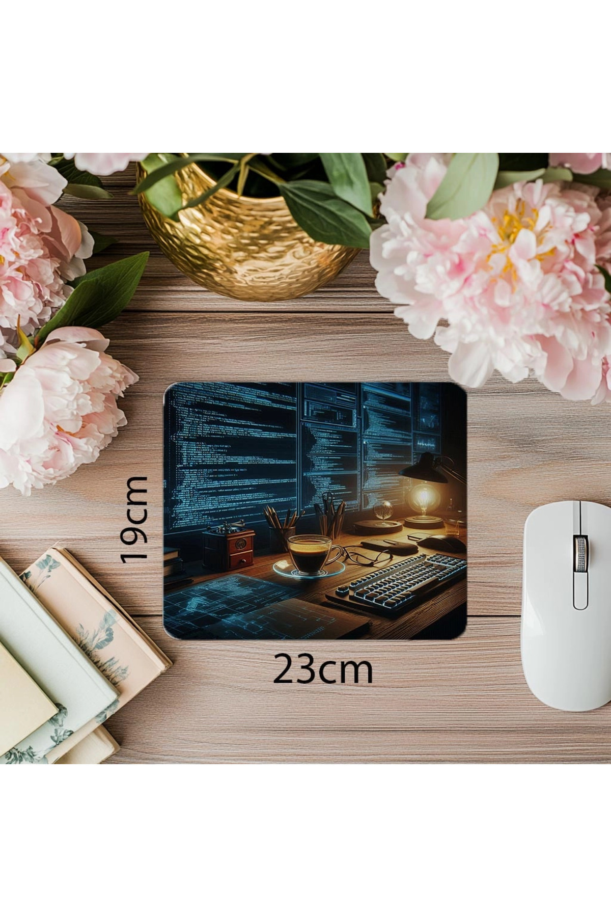 Luluyen-Code Lines Reflected in the Wall Mouse Pad - 19X23 cm 2 mm Rectangle Imported Printed Mouse Pad 1