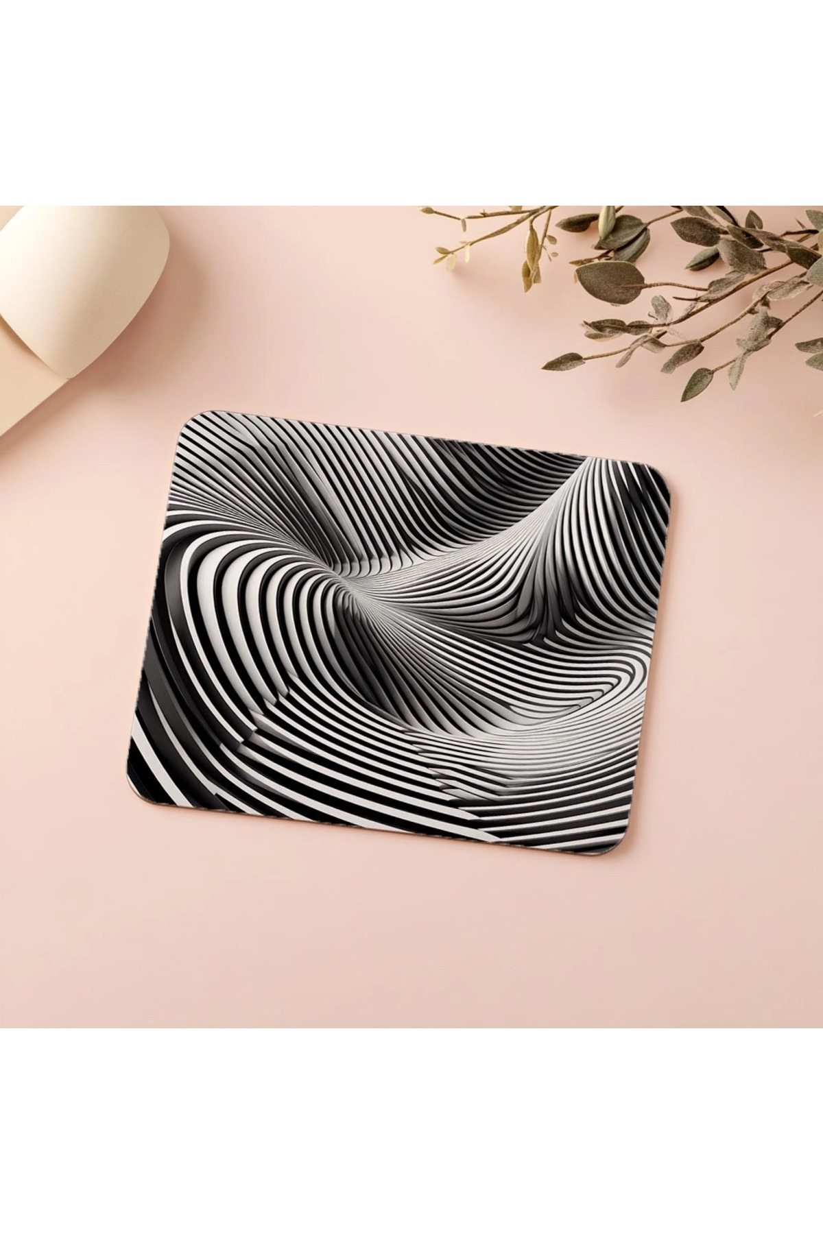 Luluyen-Minimal Mouse Pad with Animated Line Effect - 19X23 cm 2 mm Rectangular Imported Printed Mouse Pad 5
