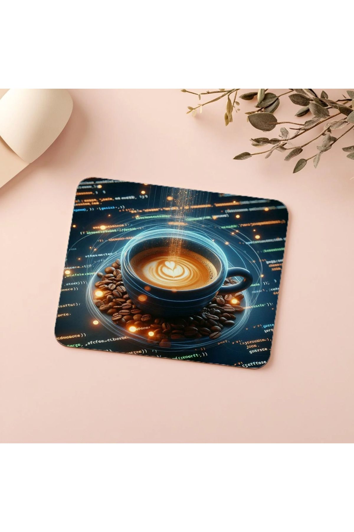 Luluyen-Design mousepad espresso cu flux de coduri 3D - 19x23 cm 2 mm dreptunghiular importat imprimat mousepad 5