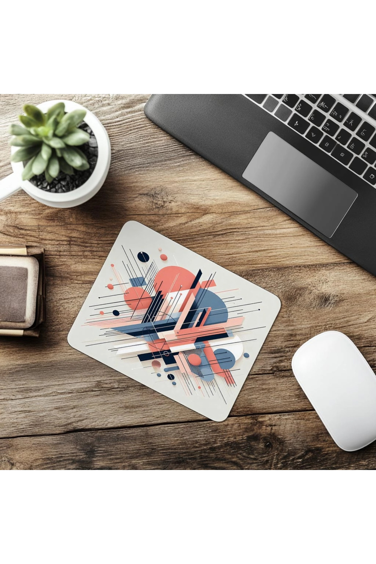 Luluyen-Abstract Shaped Mouse Pad with Thin Stick - 19X23 cm 2 mm Rectangle Imported Printed Mouse Pad 6