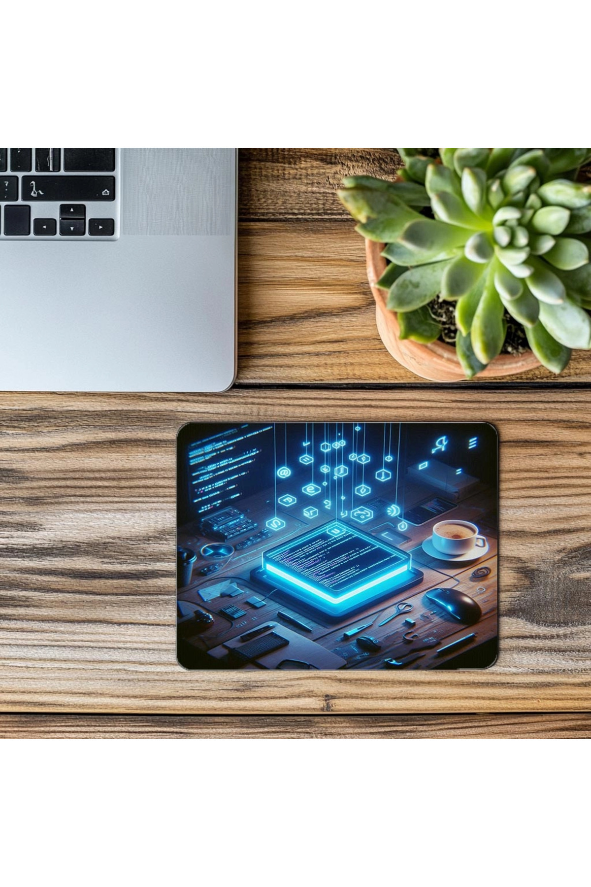 Luluyen-Hover Terminal Themed Software Mouse Pad - 19X23 cm 2 mm Rectangular Imported Printed Mouse Pad 3