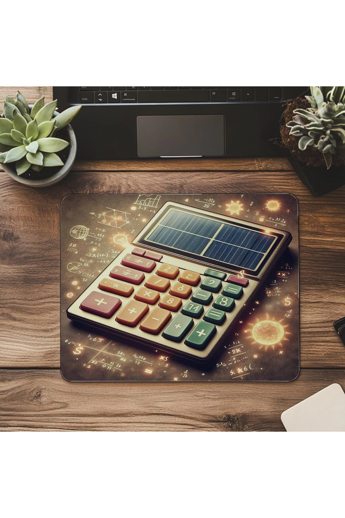 Luluyen-Glowing Keys Calculator Mousepad - 19X23 cm 2 mm Rectangle Imported Printed Mouse Pad 7