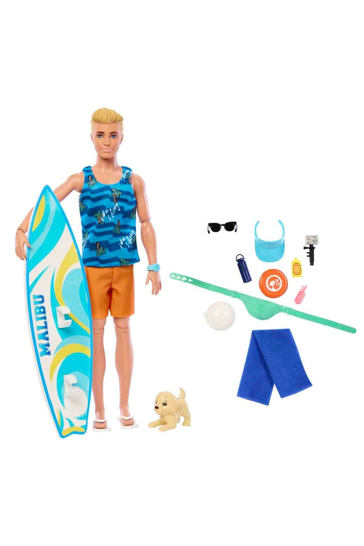Barbie Ken Sörf Yapıyor Oyun Seti HPT50 fotoğrafı 2 (önizleme)