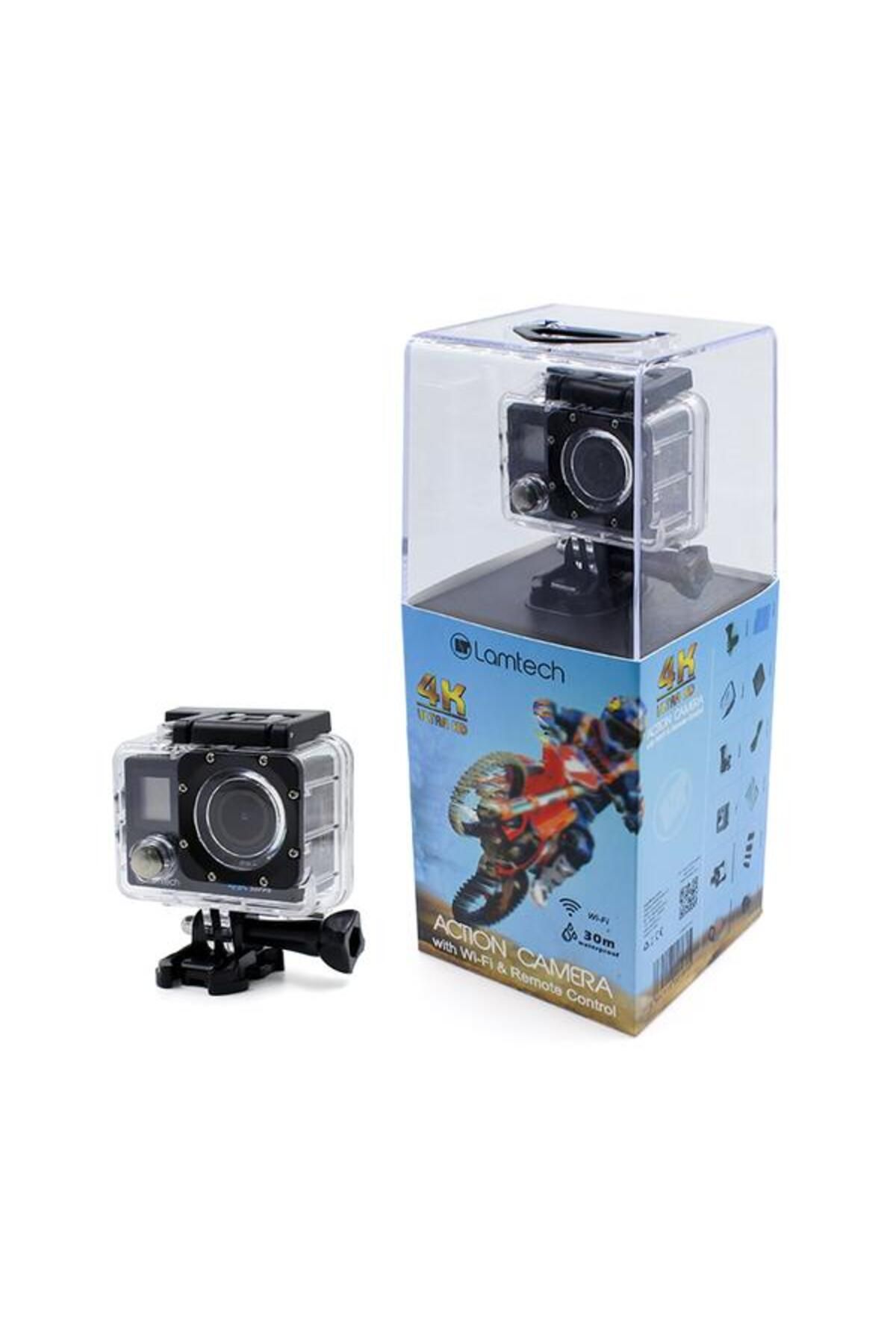 Lamtech-Cameră de acțiune LAM 021615 Duo, 4K, ecran TFT LCD dual 2 + LCD de stare 0.66, Wi-Fi (negru) 7