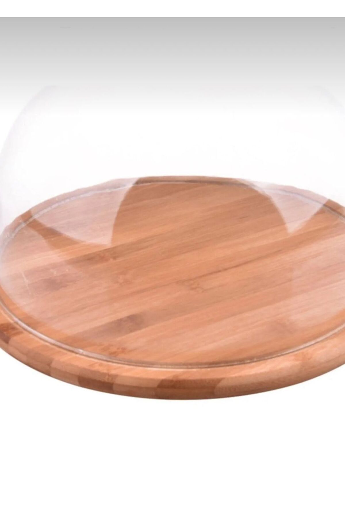 moda armanc-Acrylic Covered Cake Pan – Wooden Base Cake Presentation Pan |   Storage and Presentation Container with Lid 3