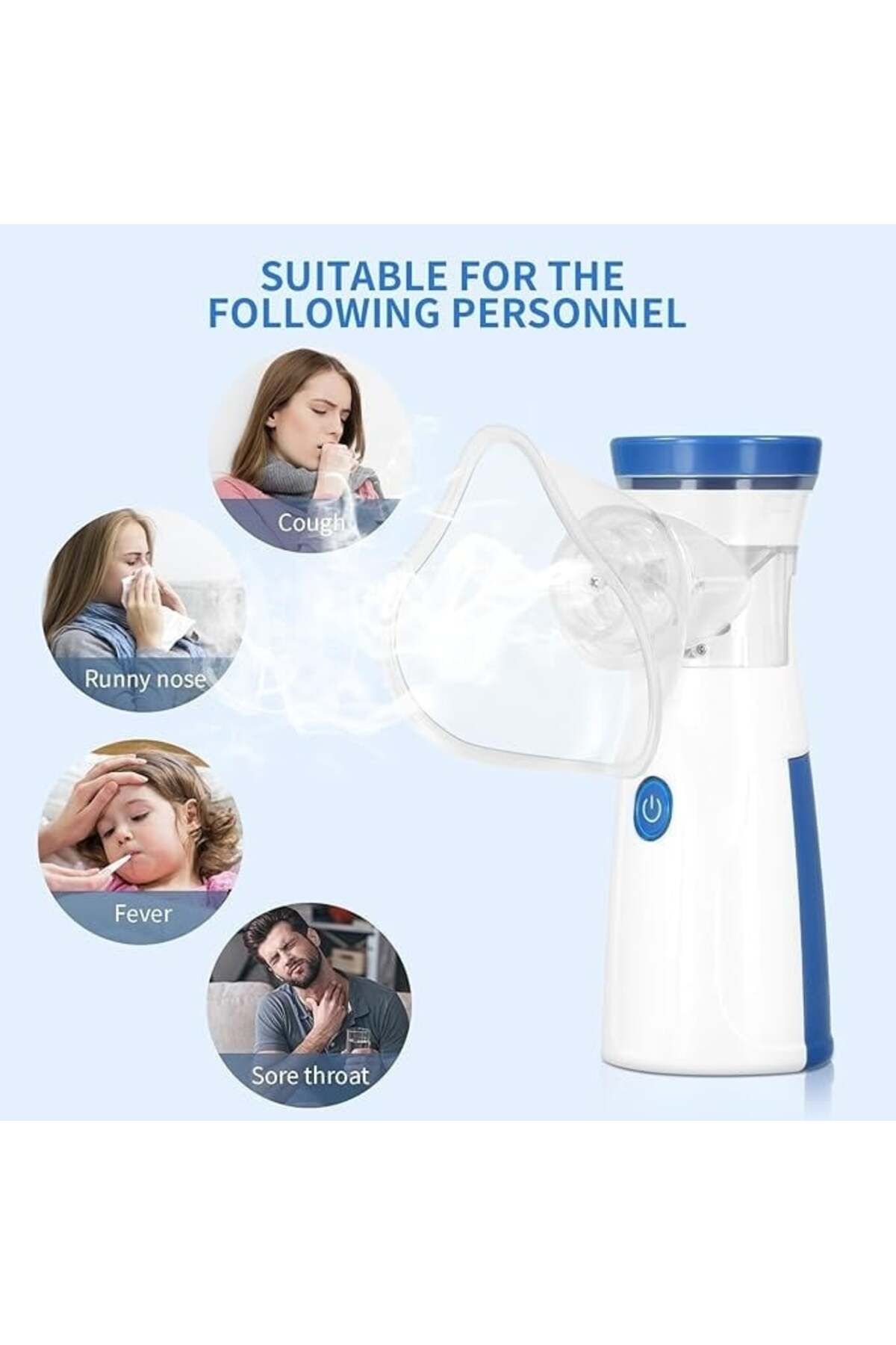 FOXMAG24-Aerosol device, portable, battery/USB powered, ultrasonic, low noise, silicone mask 2