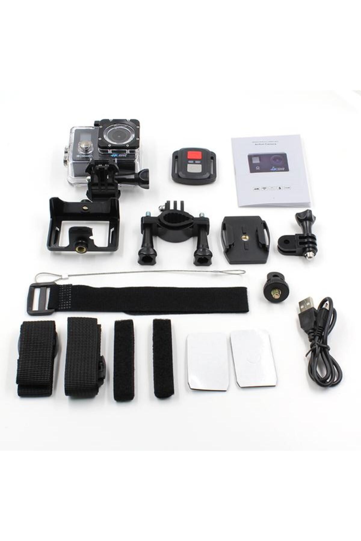 Lamtech-Cameră de acțiune LAM 021615 Duo, 4K, ecran TFT LCD dual 2 + LCD de stare 0.66, Wi-Fi (negru) 8