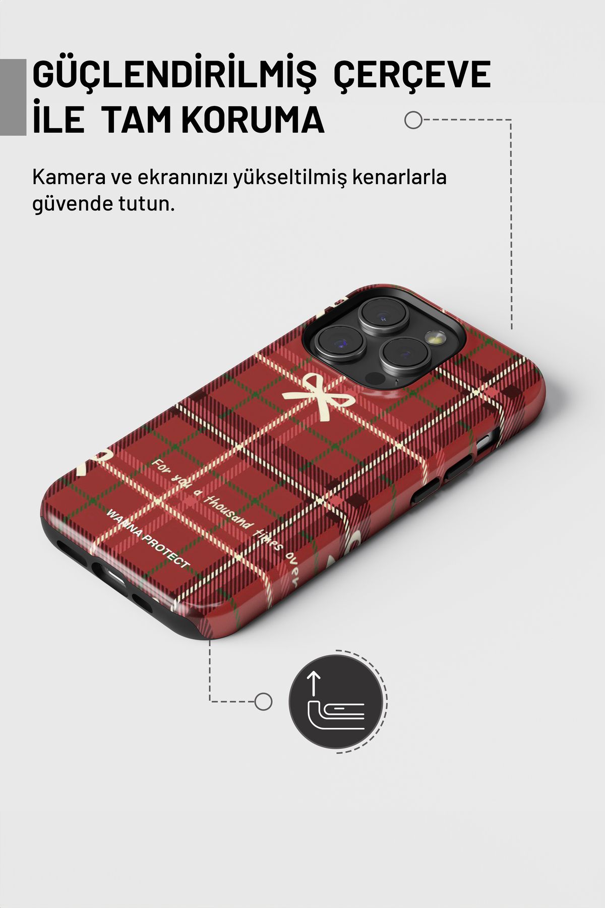 WANNA PROTECT-حافظة هاتف iPhone 15 Pro Max بطبقة مزدوجة ممتصة للصدمات ولامعة فائقة الجودة 5