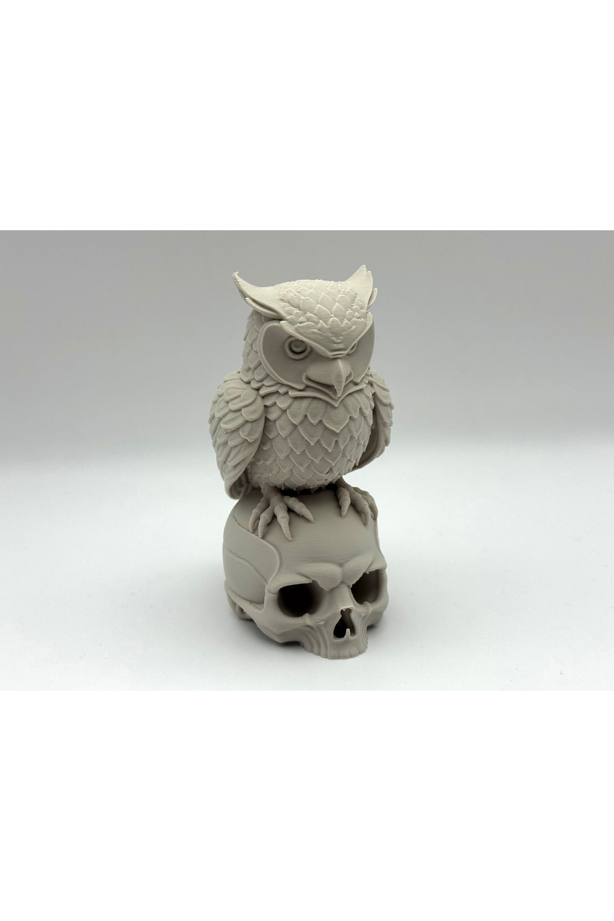 10 CM Gothic Eulenschädel Statue 10cm | Dekoratives Objekt mit Halloween- und Horror-Motiven