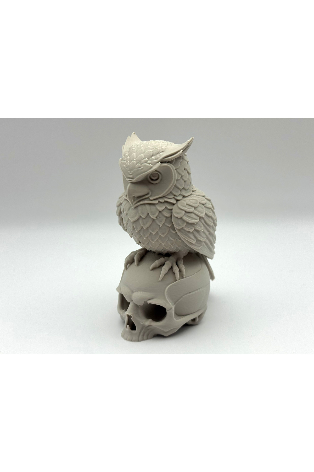 10 CM Gothic Eulenschädel Statue 10cm | Dekoratives Objekt mit Halloween- und Horror-Motiven