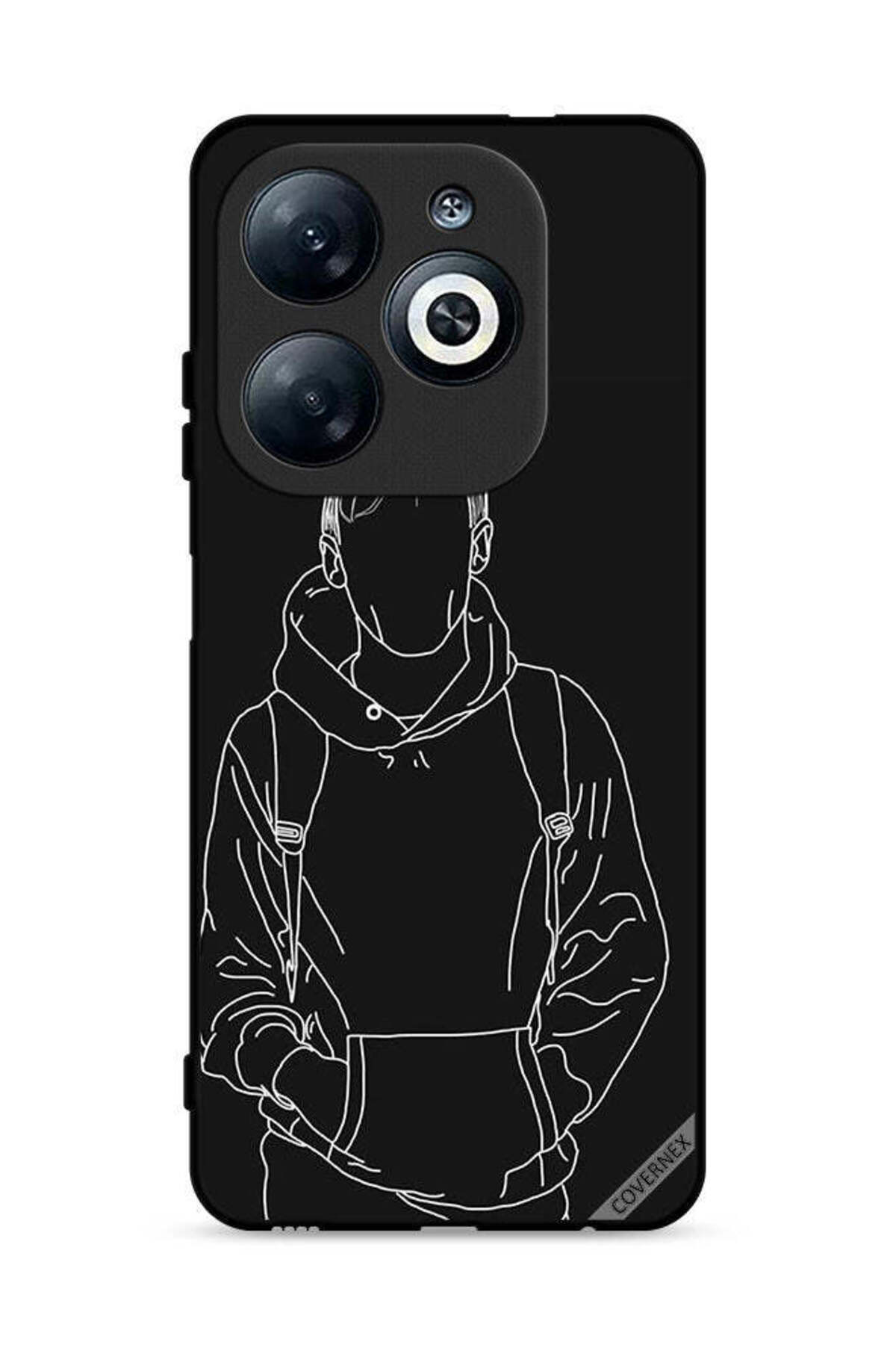 Covernex-Infinix Smart 8 4G Protective Case Cover Sketch Of Jacket Boy 1
