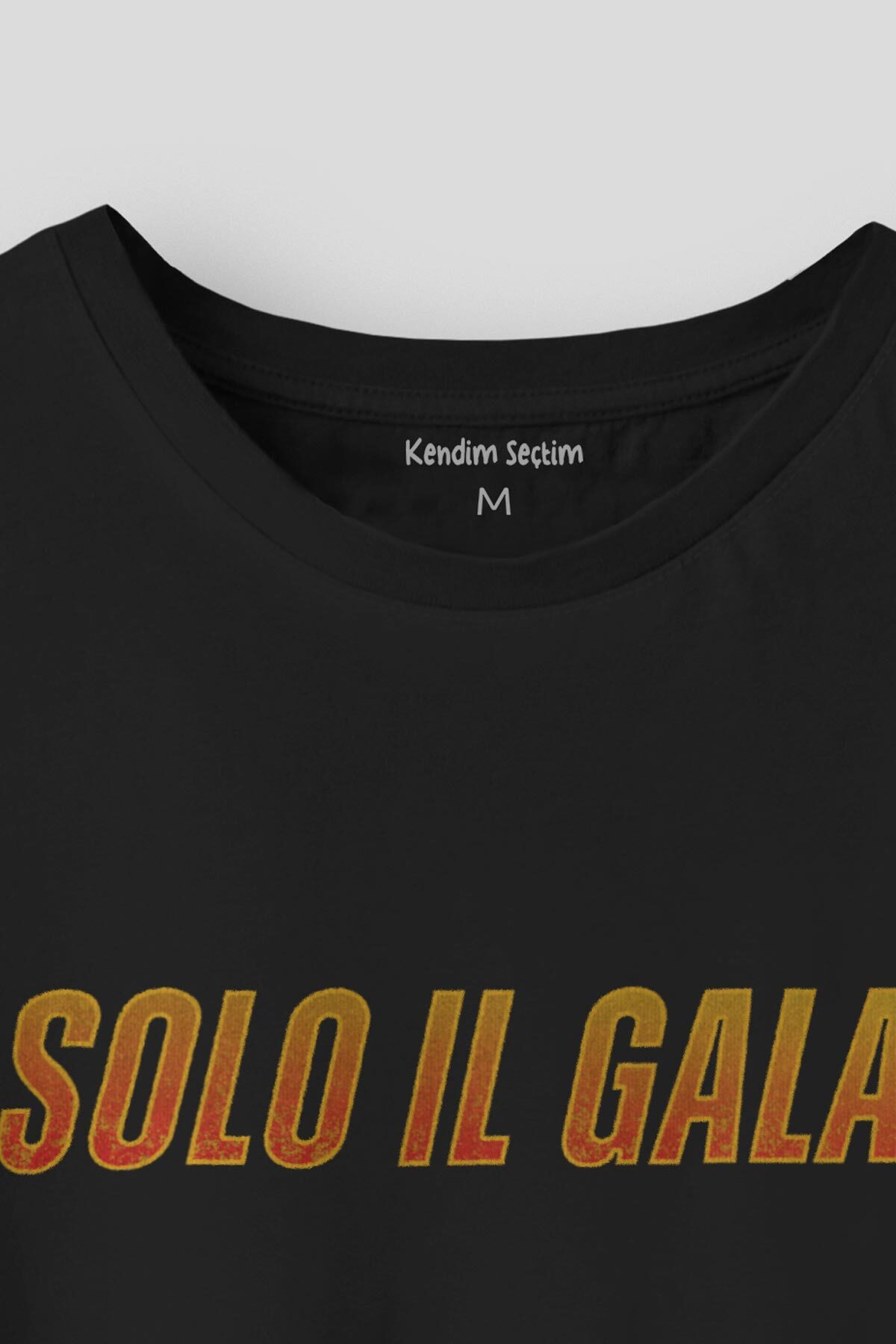 Kendim Seçtim Only Yellow Red Solo Il Gala Printed T-Shirt Black