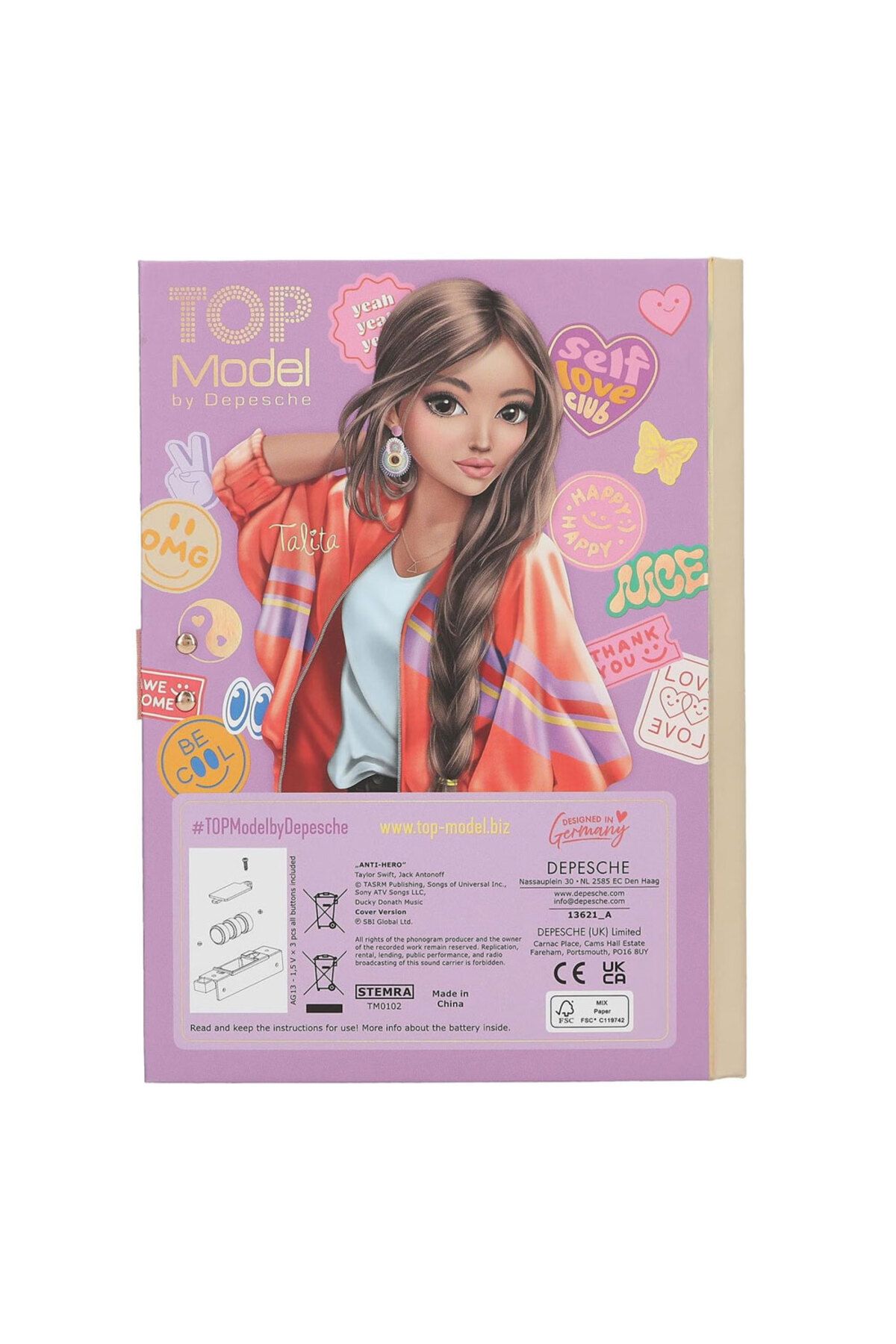 Top Model-Topmodel Girl Power Diary with Password and Lock 13621 5