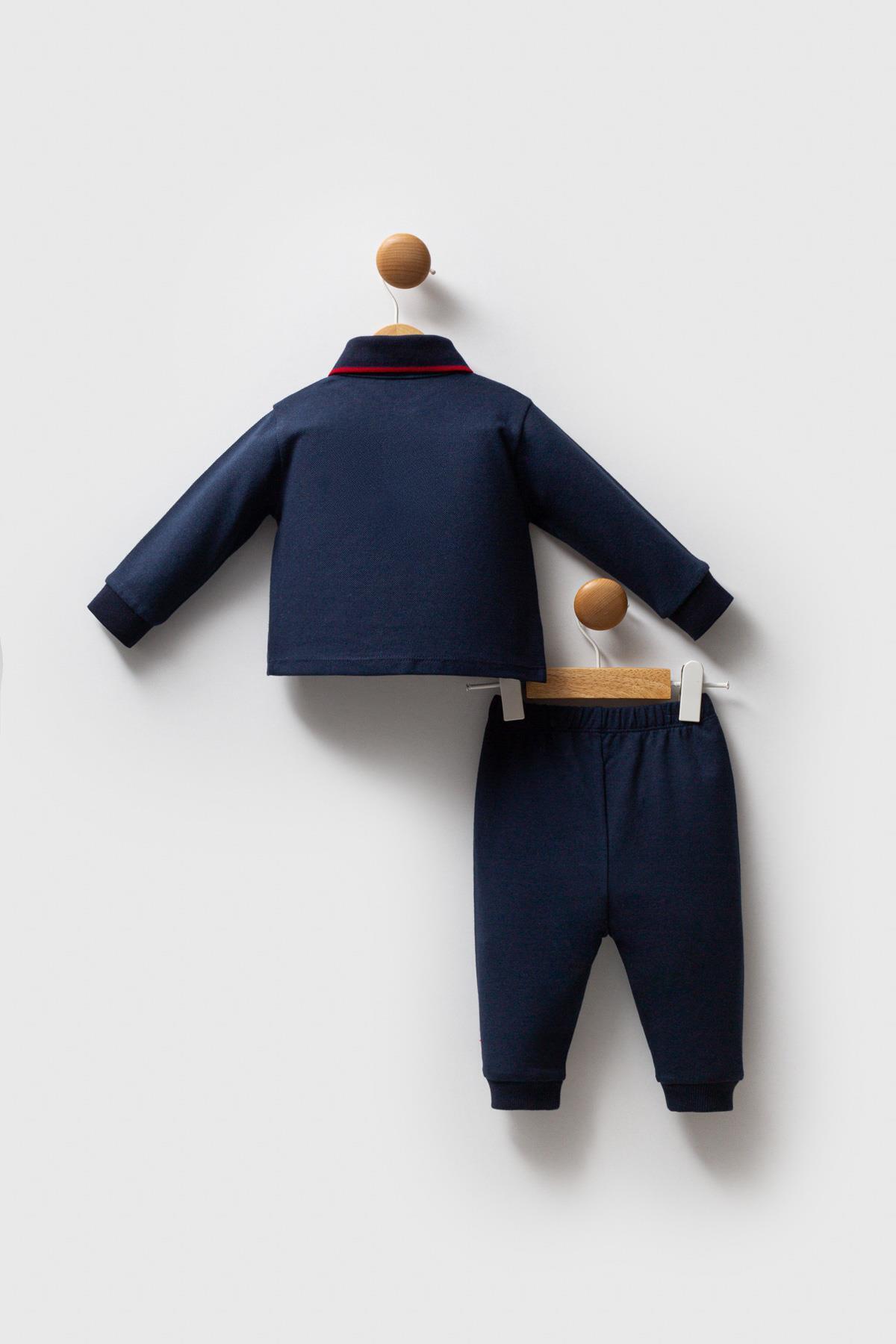 U.S. Polo Assn. Erkek Bebek Polo Yaka Pike Kumaş Alt Üst Takım fotoğrafı 4 (önizleme)