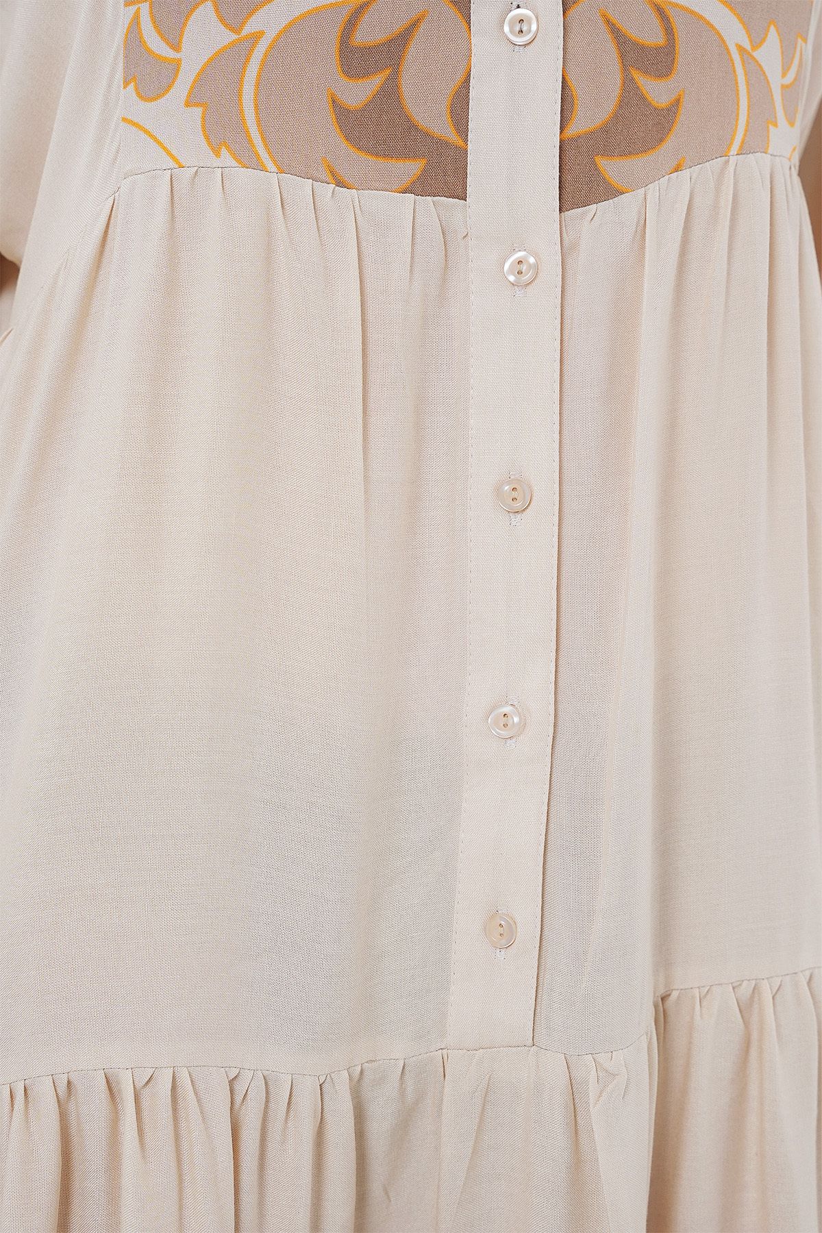 Merterium-Rochie hijab cu model pentru femei T.Ecru 1010 4
