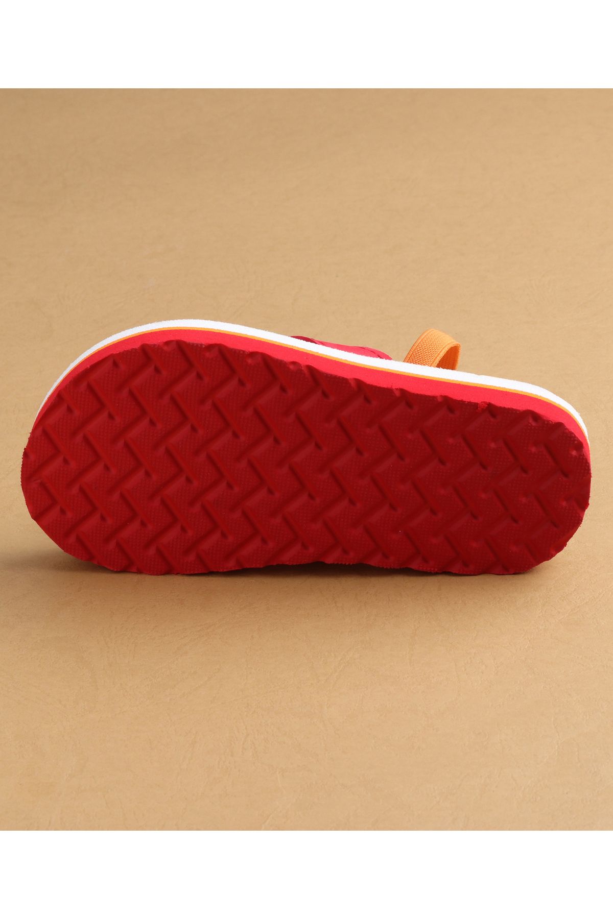 Cute Walk by Babyhug-Cute Walk by Babyhug Flip Flops With Backstrap & Fruits Print - Red 5