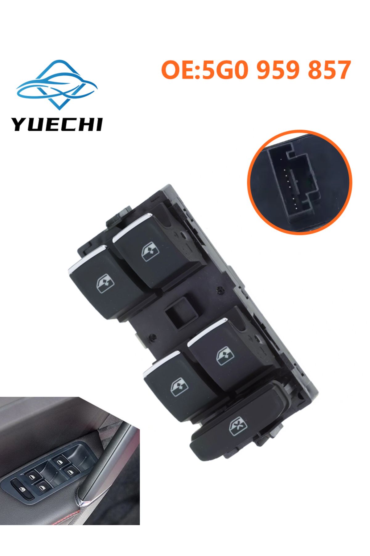 Choice-Driver Side Window Master Control Switch For VW Golf MK7 Passat B8 Tiguan 5G0 959 857C 5GG 959 85... 6
