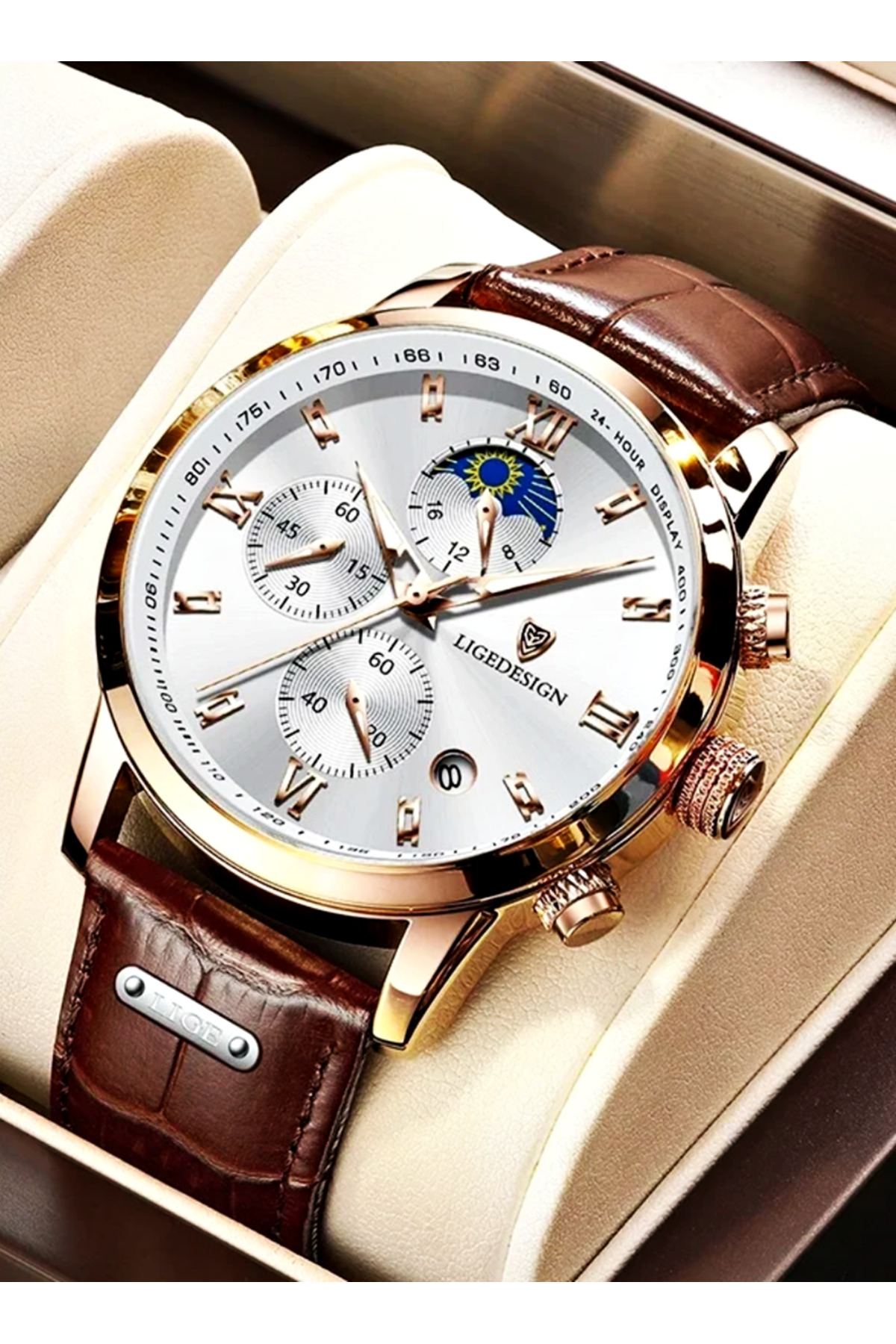 Lige  Design Klasik Tasarım Lüks Erkek Kol Saati