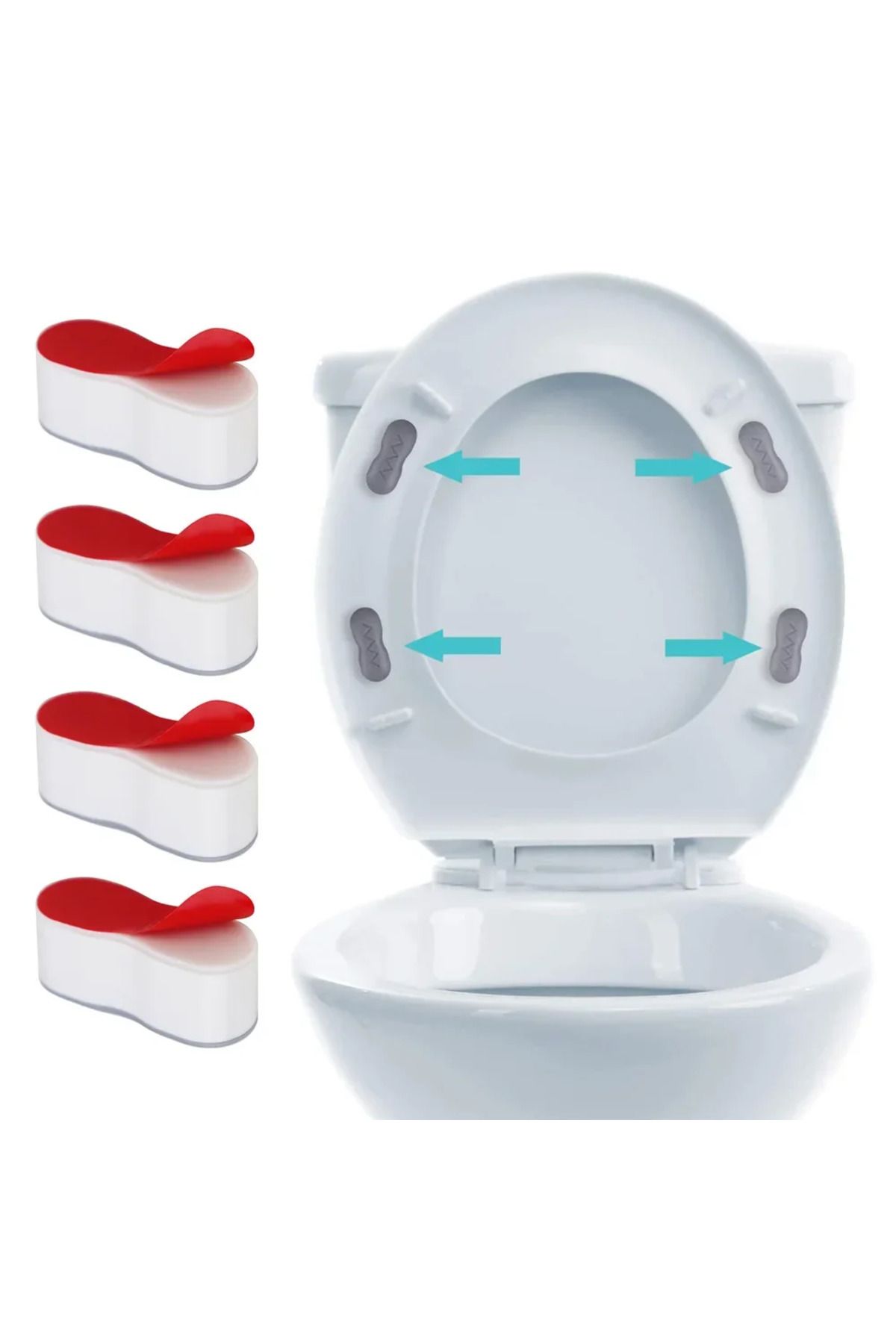Choice-4pcs 4pcs Toilet Seat Bumper, Bidet Seat Bumpers With Strong Buffer And Adhesive Function For Bidet 1