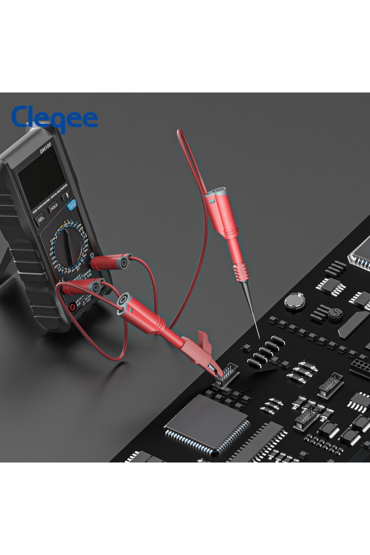 Choice-مجموعة أسلاك اختبار السيليكون من Cleqee CKT011 مع مشبك تمساح وشوكة اختبار خلفية... 6