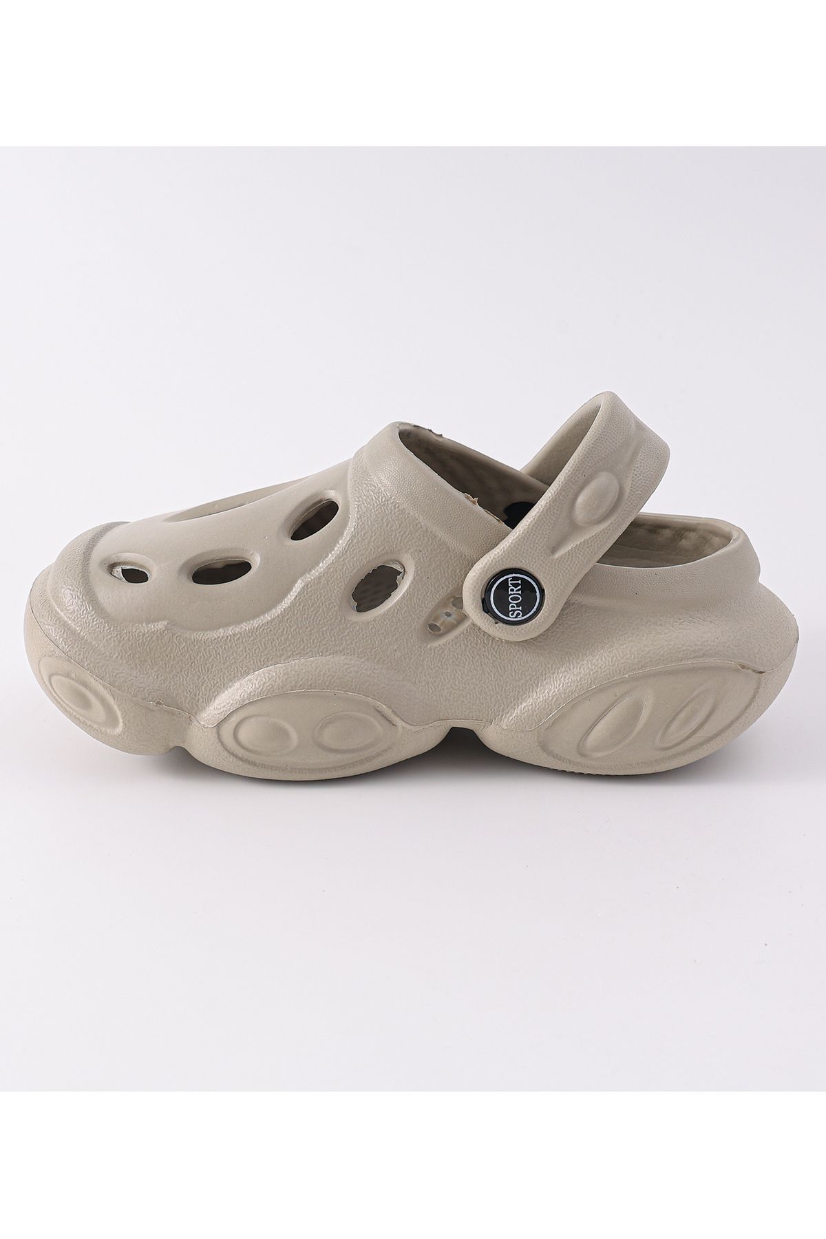 SAPS-Solid Clogs with Backstraps - Grey 6