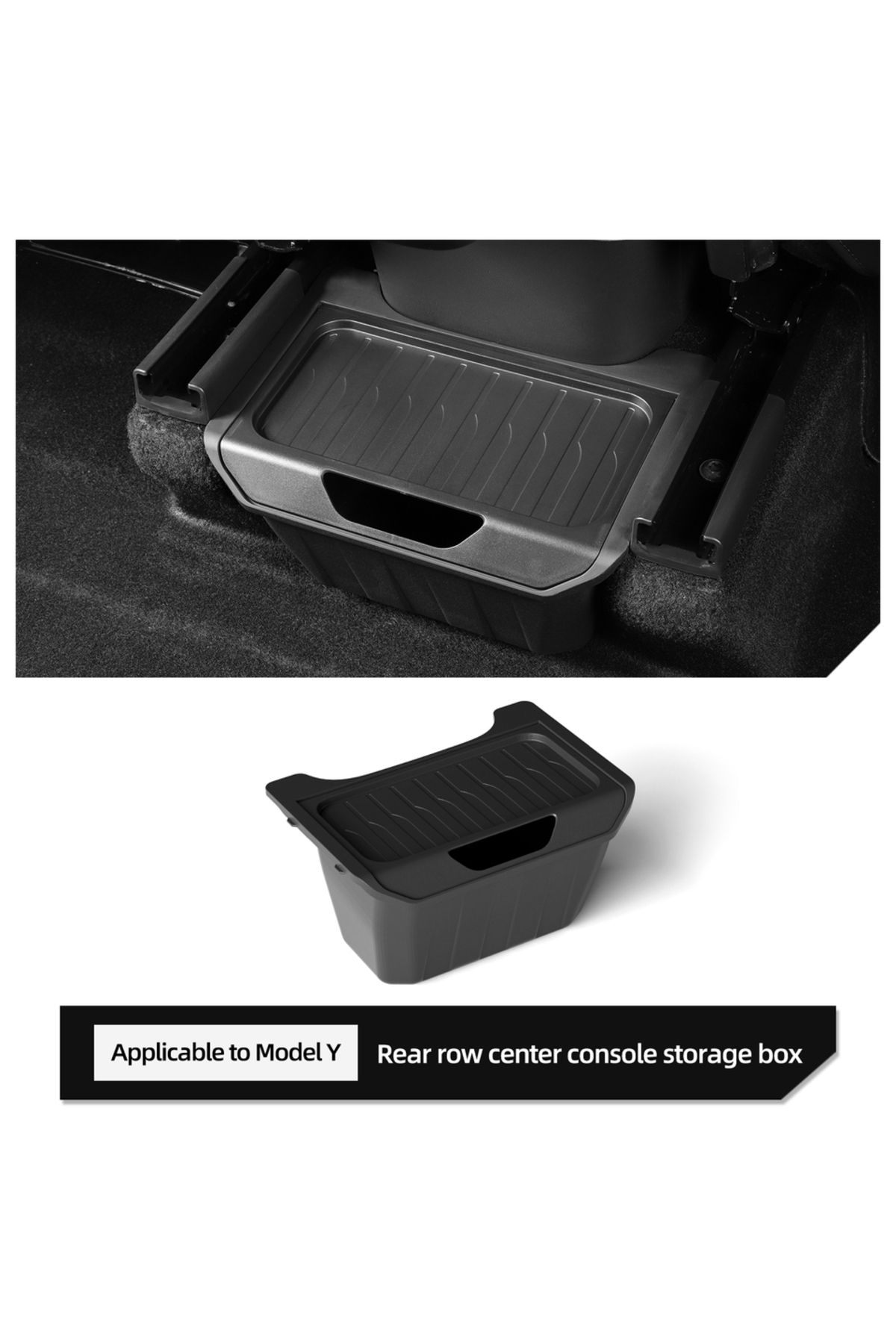 Choice-Model Y black 1pc For Tesla Model Y Rear Seat Storage Box Under Air Vent Storage Case Trash Can Orga 1