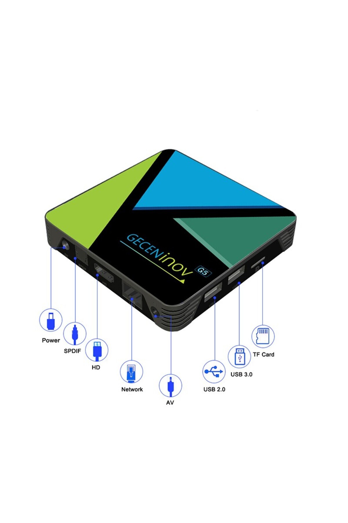 PROCART-Mini PC Quad Core 64 bit, 4 GB RAM, 32 GB, 5G, USB, TV box 4K, Android 10, Bluetooth, HDMI 12