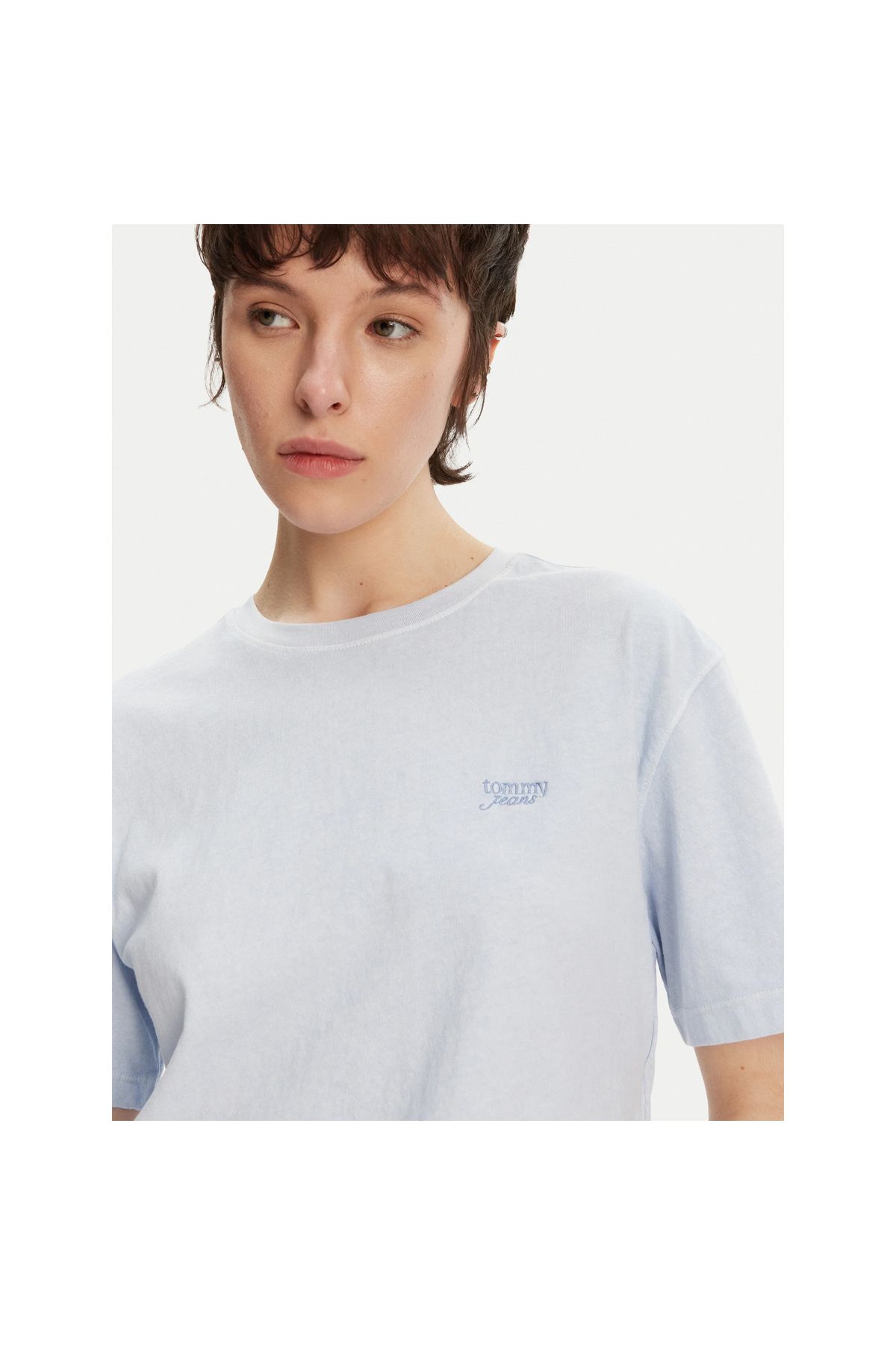 Tommy Hilfiger-Tommy Jeans Cropped Gmd Script Open Back Γυναικείο μαύρο μπλουζάκι 4