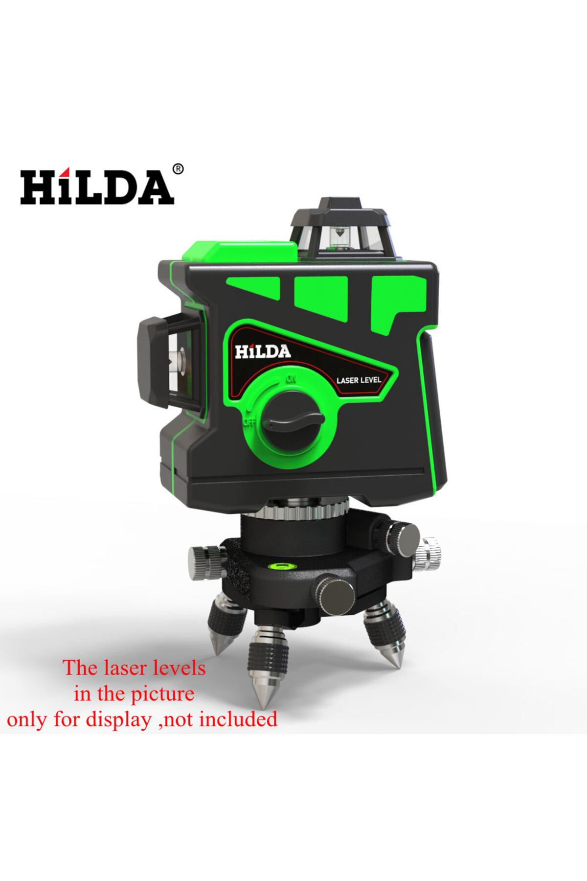 Hilda-قاعدة حامل ثلاثي القوائم 1/4 بوصة واجهة حامل ثلاثي القوائم قابل للتعديل الدقيق لمستوى الليزر 5
