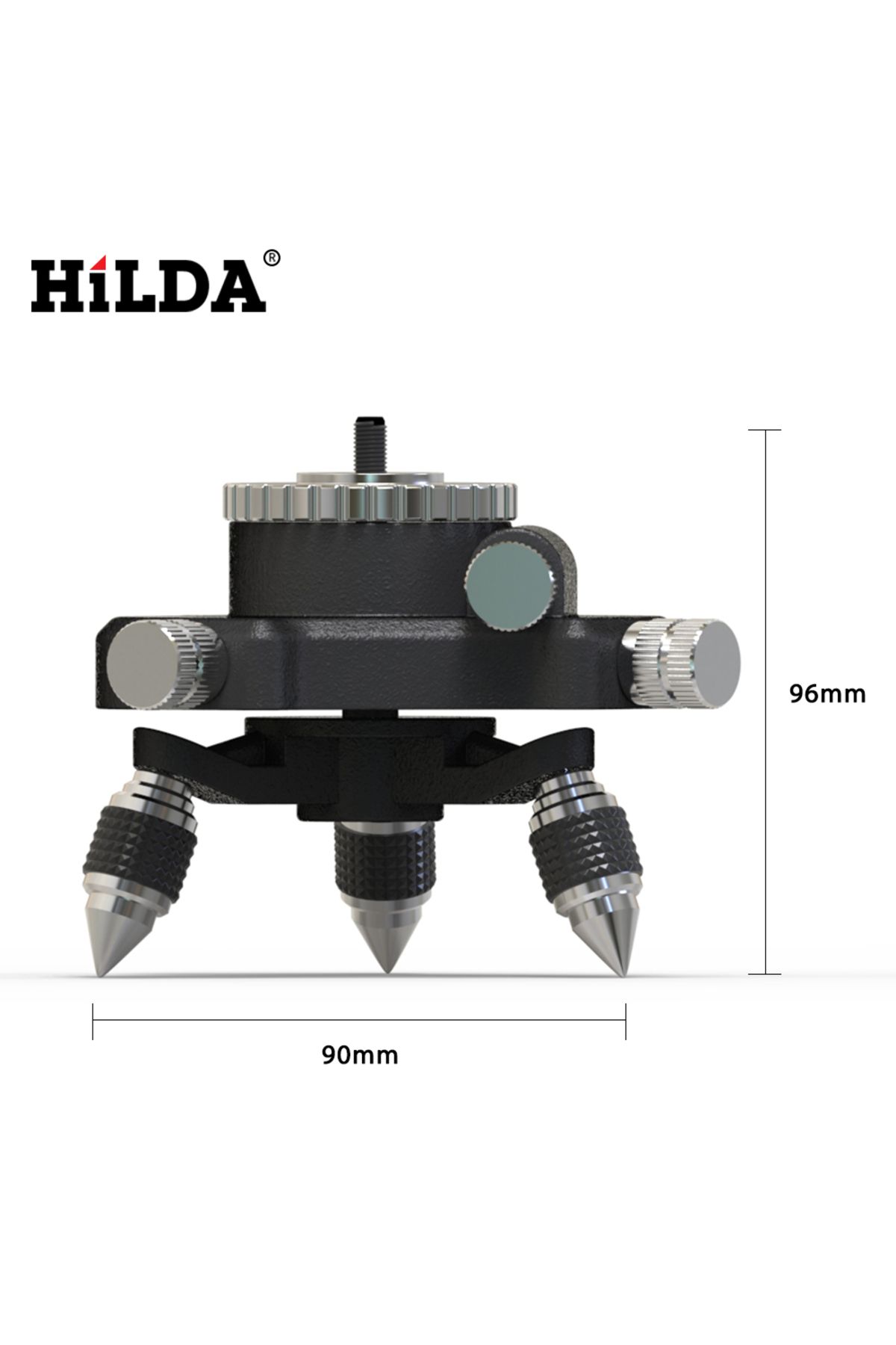 Hilda-قاعدة حامل ثلاثي القوائم 1/4 بوصة واجهة حامل ثلاثي القوائم قابل للتعديل الدقيق لمستوى الليزر 2