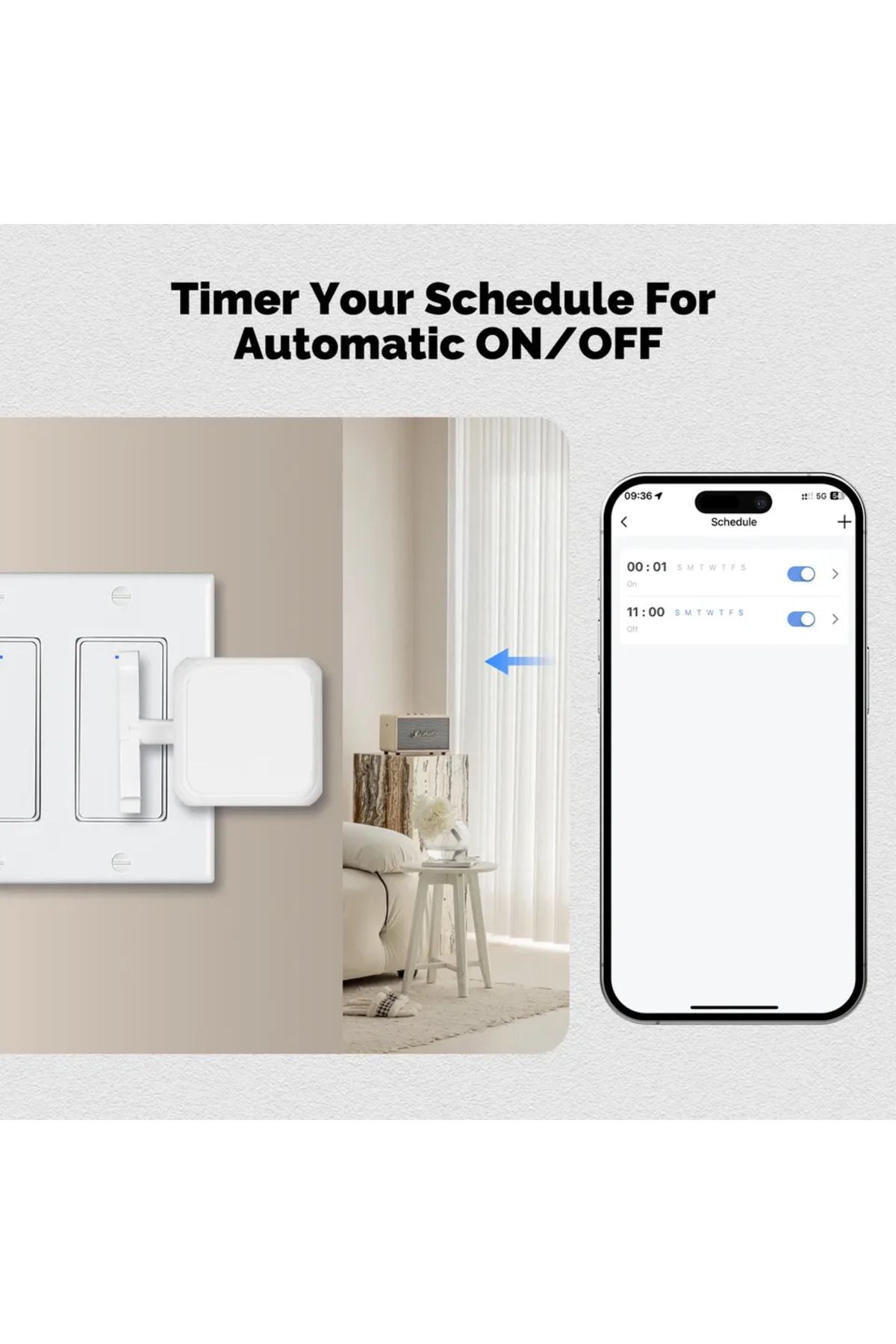 choice2-2 PCS MOES Tuya Smart Bluetooth Finger Robot Warp Switch Button Key Smart Life App with Voice Contro 3