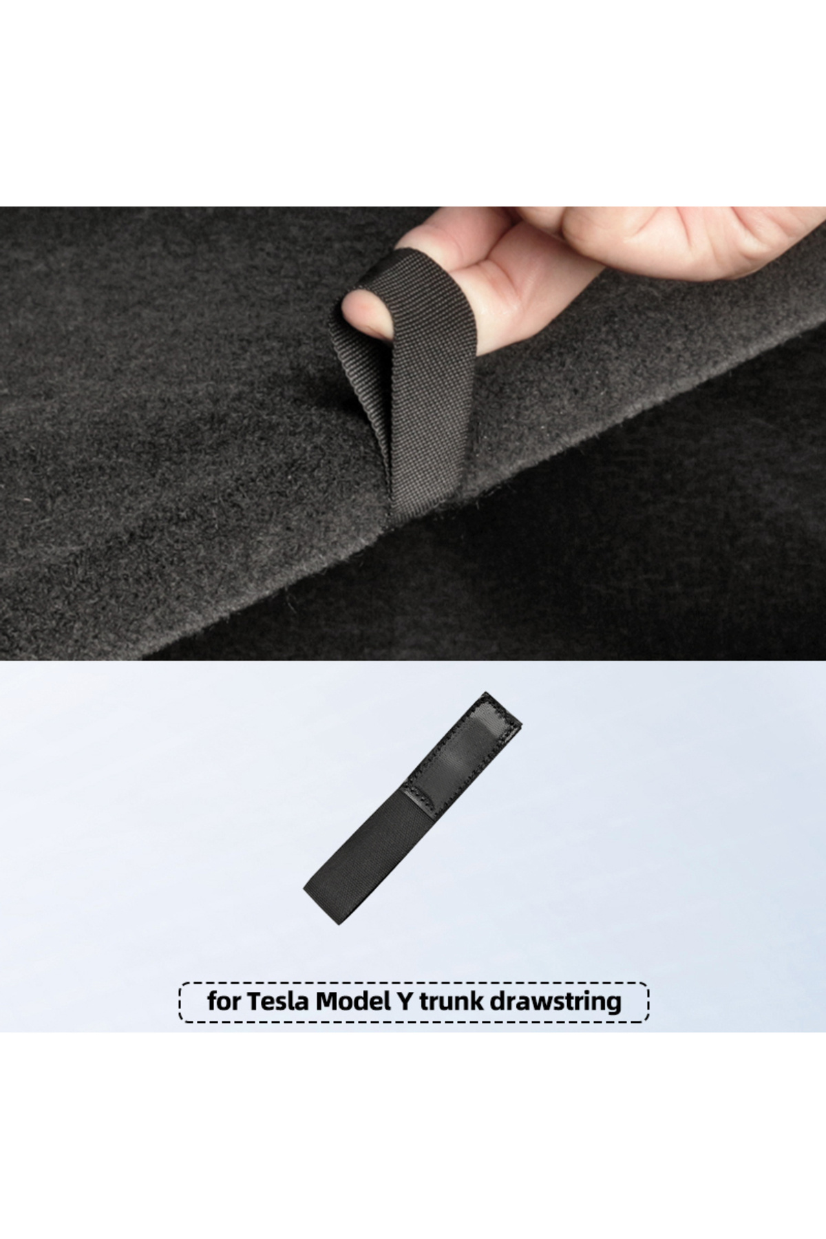 Choice-1pcs For Tesla Model Y Juniper 2021-2025 rear trunk lid rope trunk cover auxiliary handle modificati 1