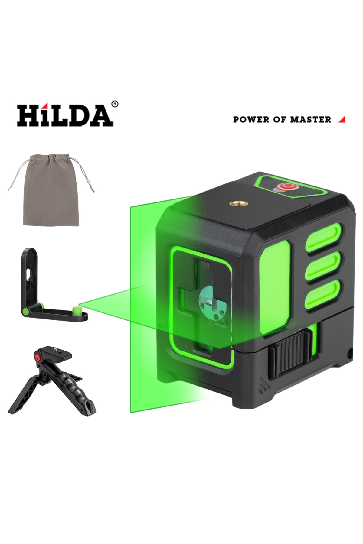 Choice4-AB184 HILDA Laser Level 2 lines/5 Lines 360 Automatic Leveling Level Construction Tool Equipment Gre 1
