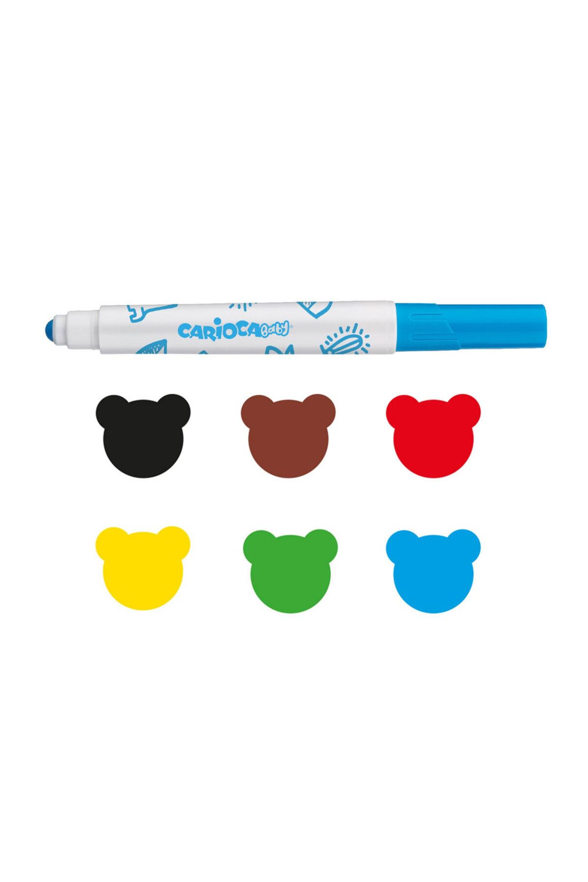 CARIOCA-Jumbo 6-Piece Baby Super Washable Felt Tip Crayons / 42813 2