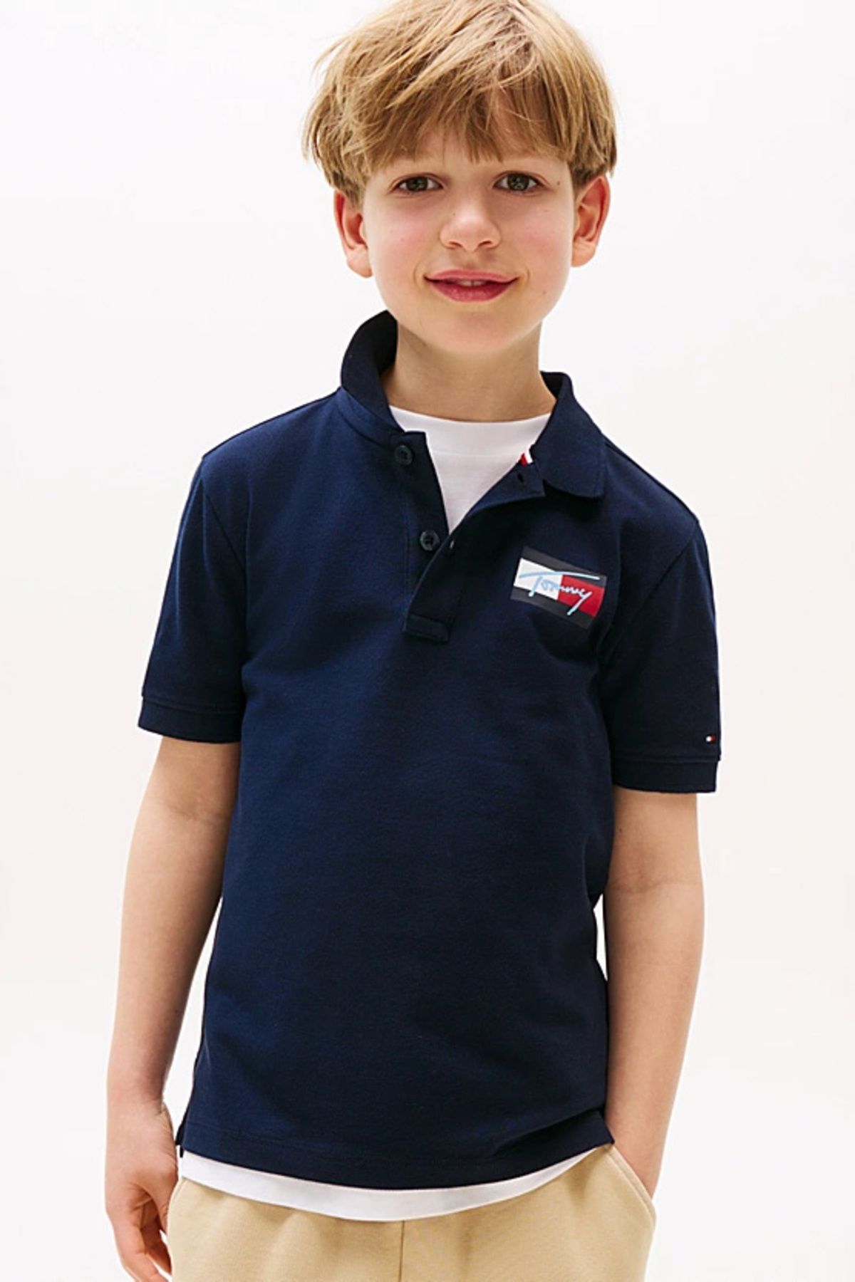Tommy Hilfiger-Polokošile TOMMY SCRIPT FLAG SS 1