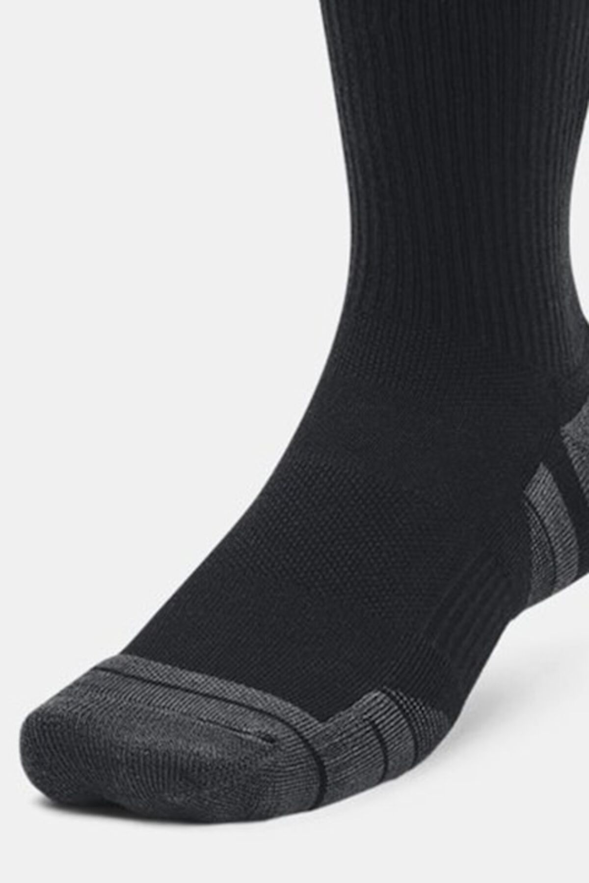 Under Armour-Training Socks Performance Tech™ - Set of 3 Pairs, Black, Charcoal Gray, Size M 3