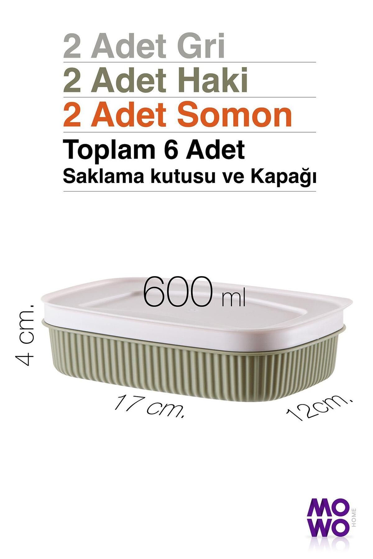 Mowo Home-Trove Mini Mix Covered Breakfast Refrigerator Container 600ml 3
