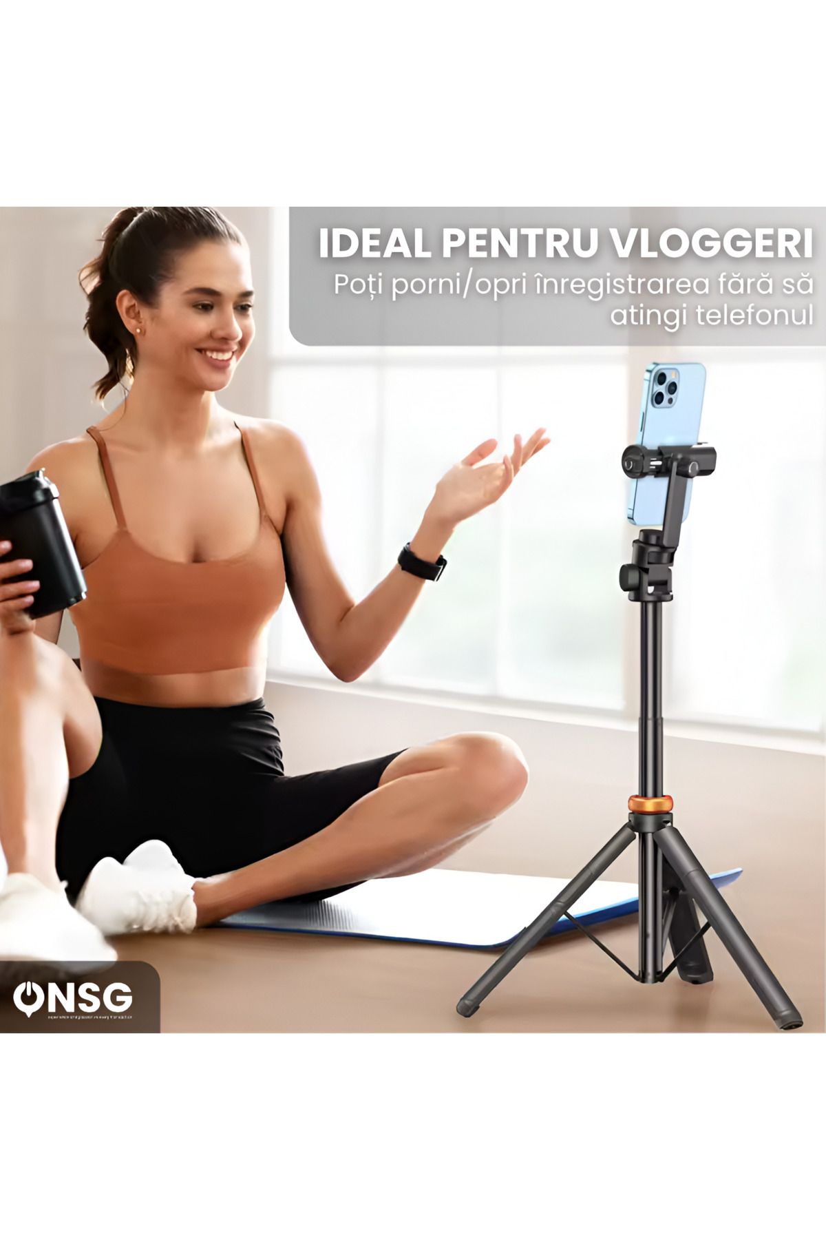 Tech-Protect-Selfie Stick 3-in-1, Bluetooth 5.2, Android And Iphone, 360 Degree Rotation, Black 5