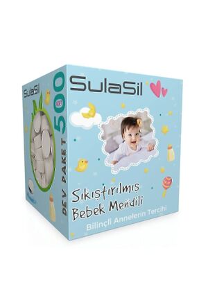 SulaSil Sıkıştırılmış Bebek Mendili 500 Adet