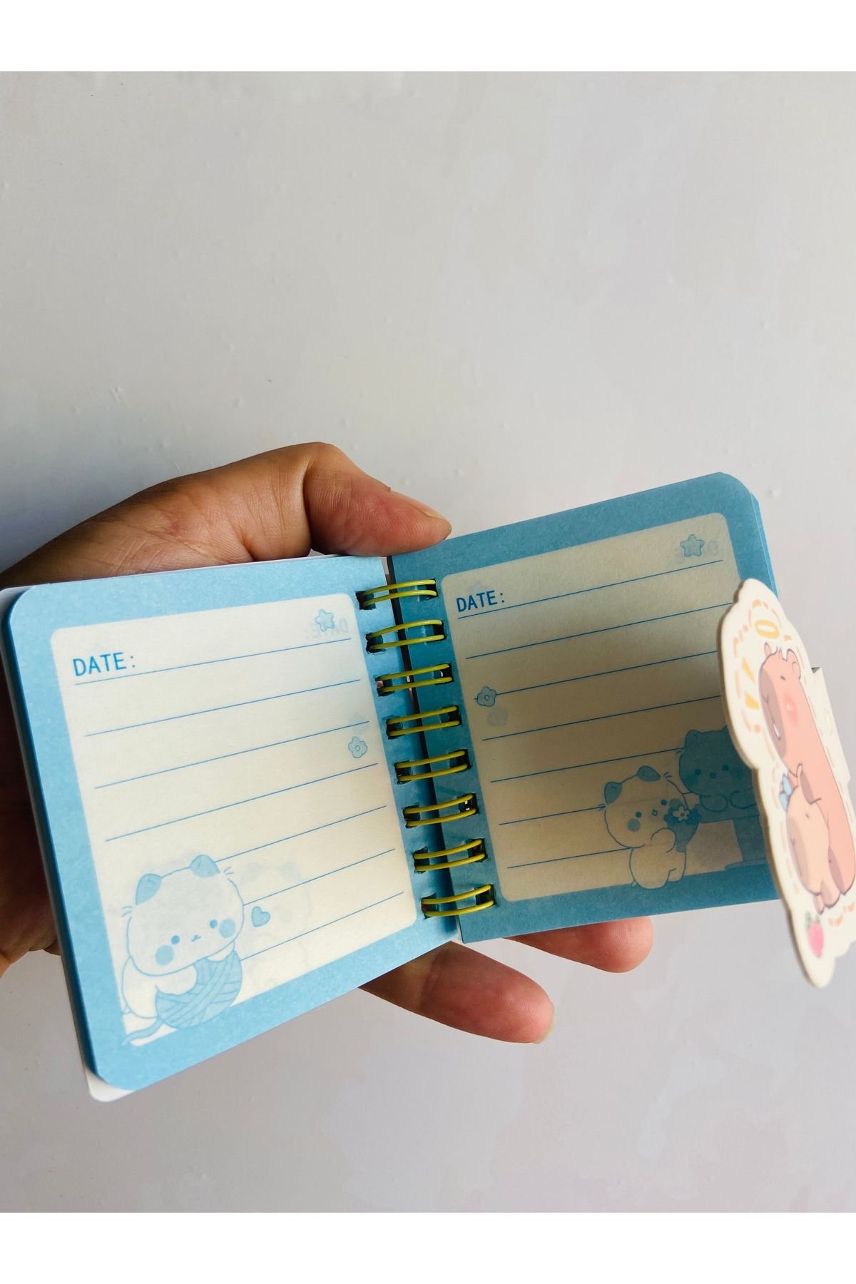 synshop-Capybara Capybara Spiral Velcro Notepad - Notepad Paper Block Note 3